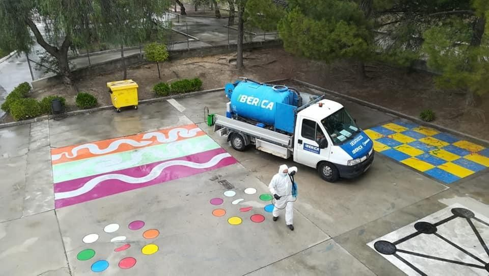 Labores de desinfección en Rute.