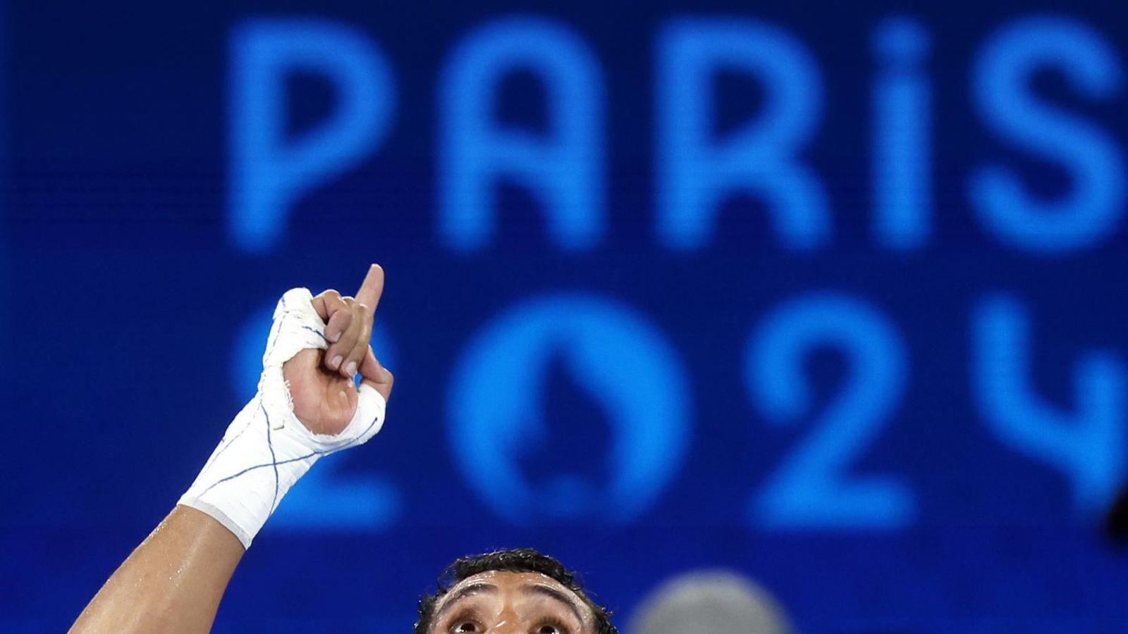 Ayoub, durante el combate.