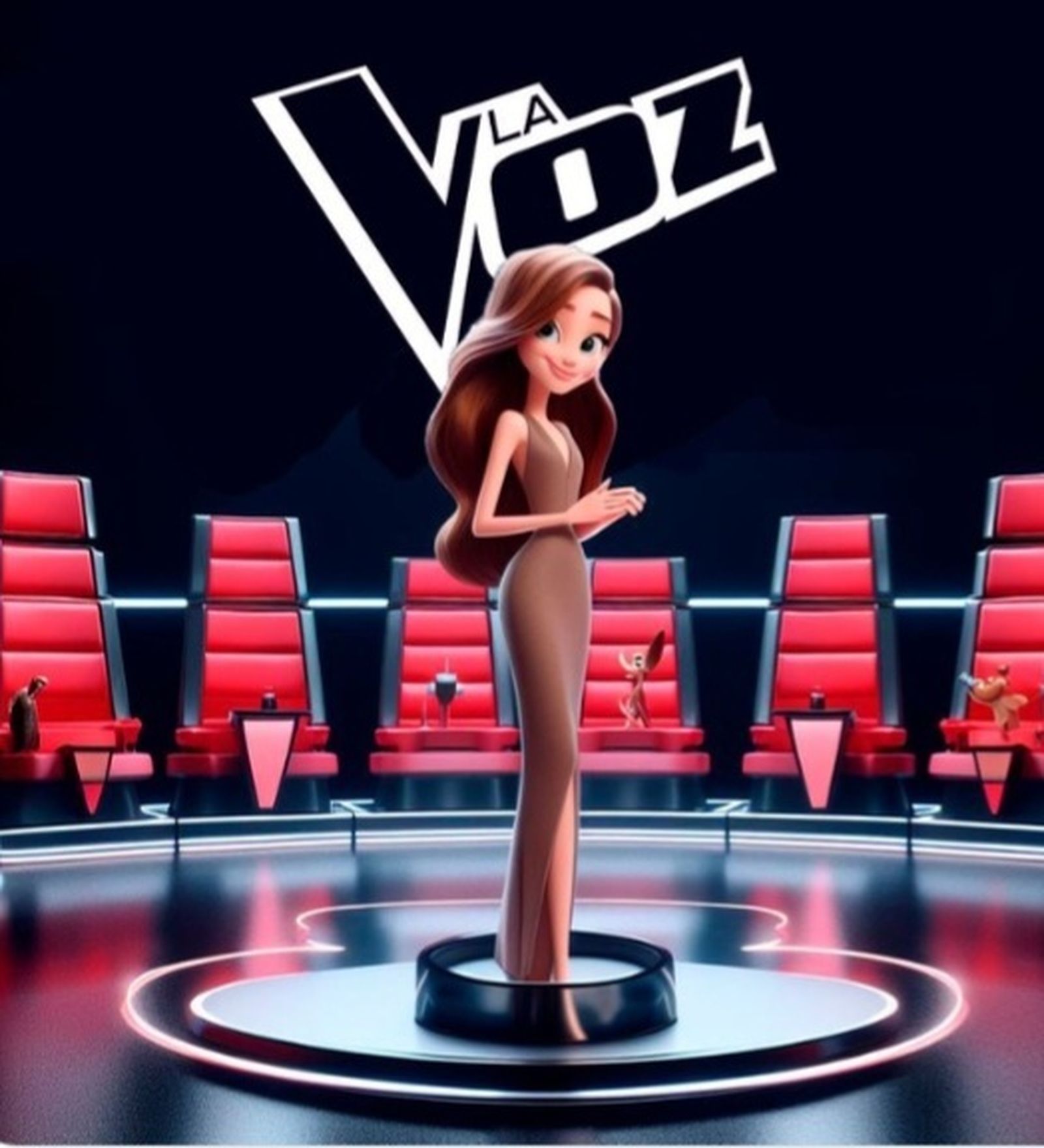 Eva González y 'La Voz' convertida en un mundo animado