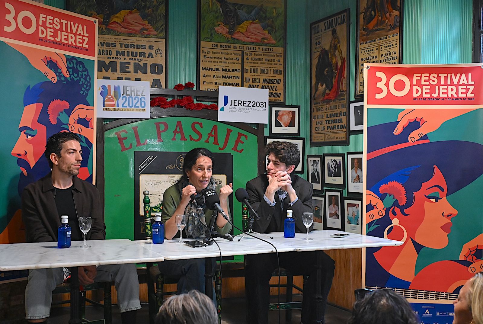 Mercedes Ruiz, en la rueda de prensa en el Tabanco El Pasaje.