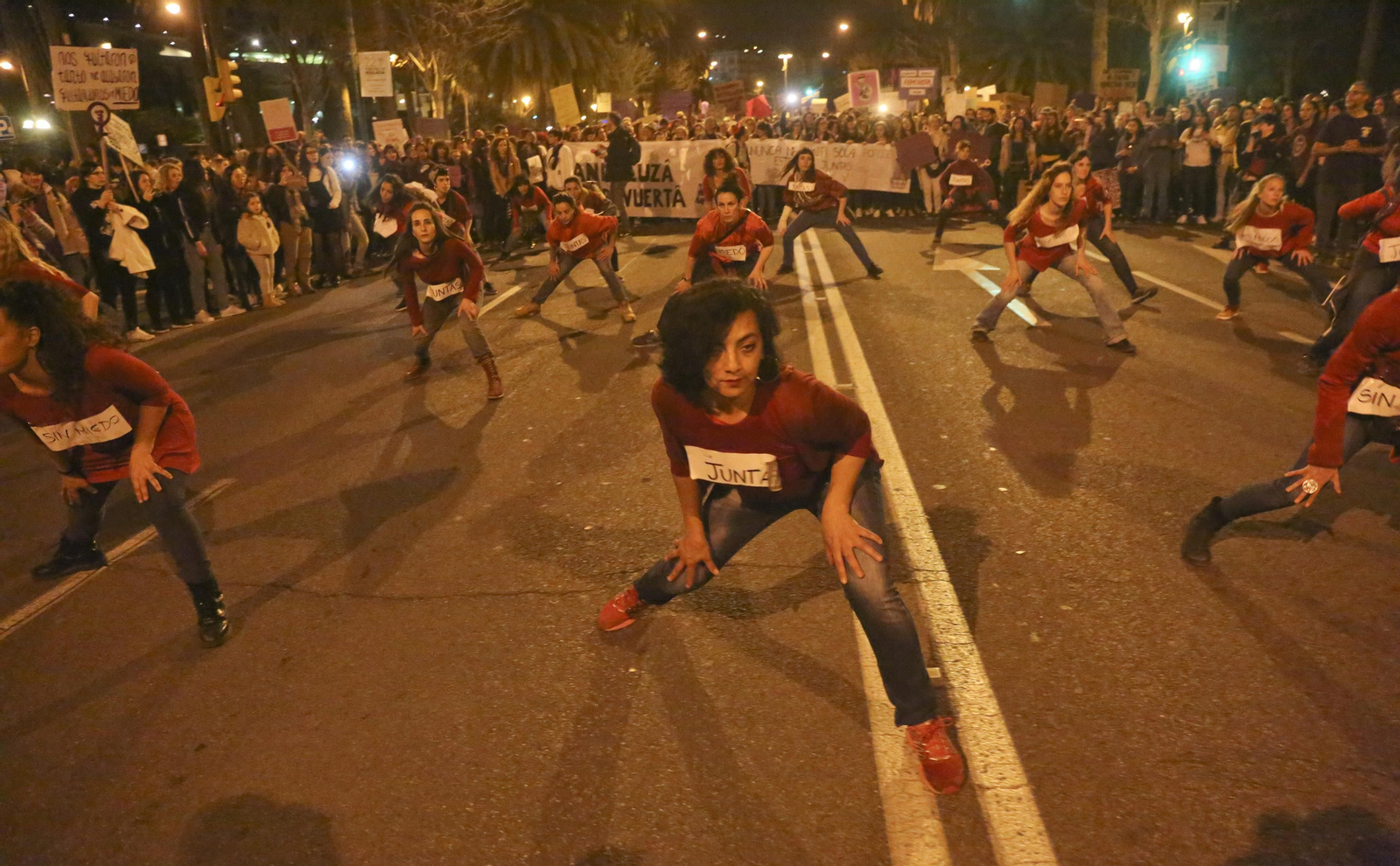 Las imágenes de la manifestación del Día de la Mujer en Málaga