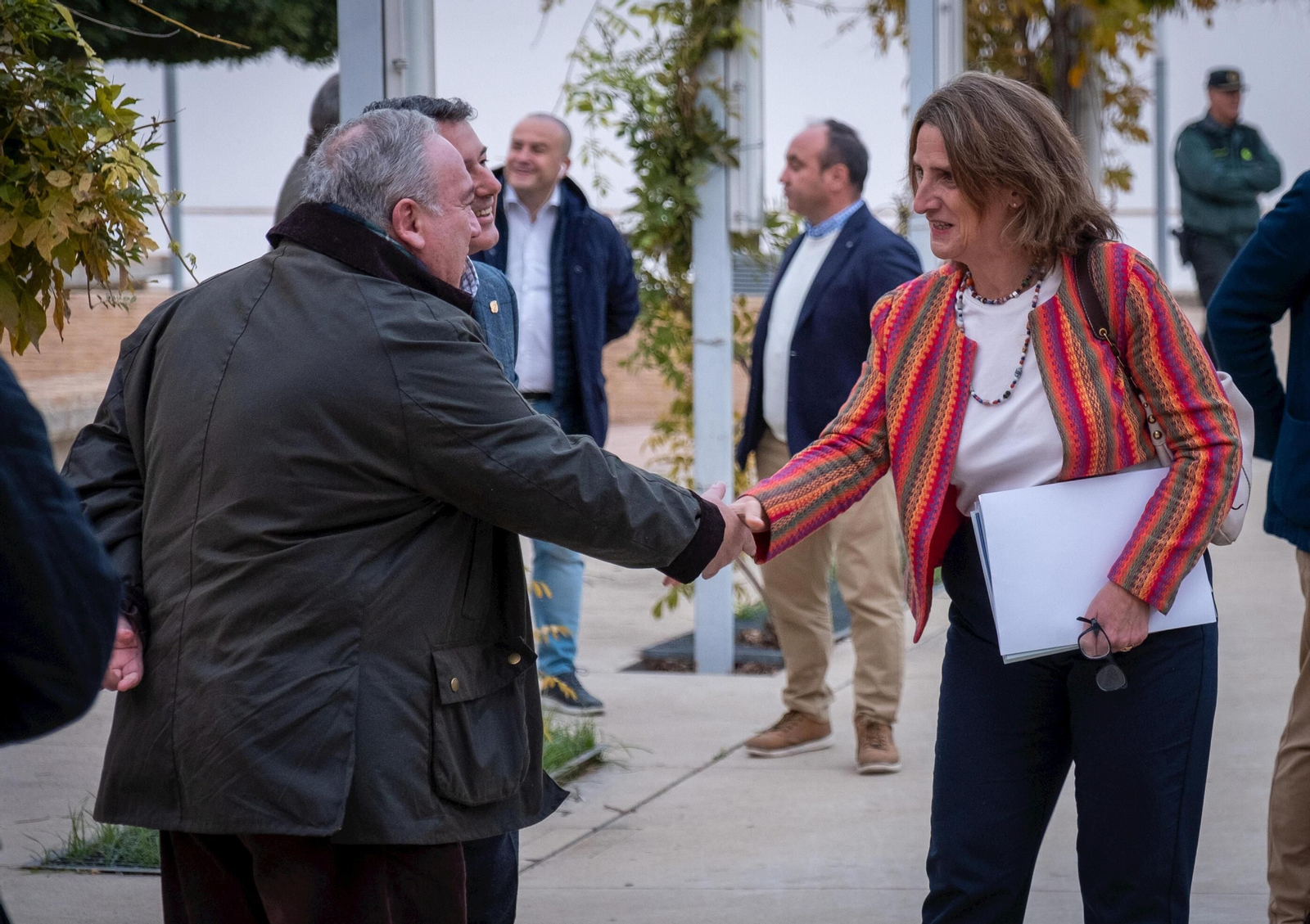 La ministra saluda a los asistentes a la presentación en Almonte. La ministra saluda a los asistentes a la presentación en Almonte.