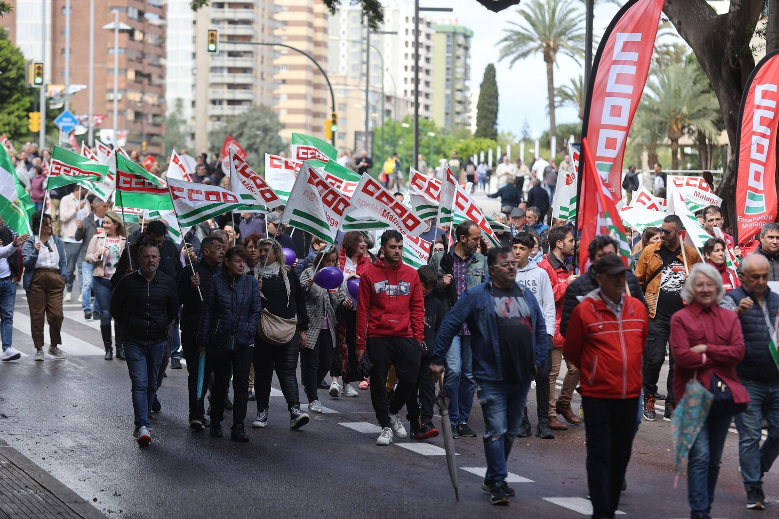 La manifestación del 1 de mayo en Málaga, en fotos