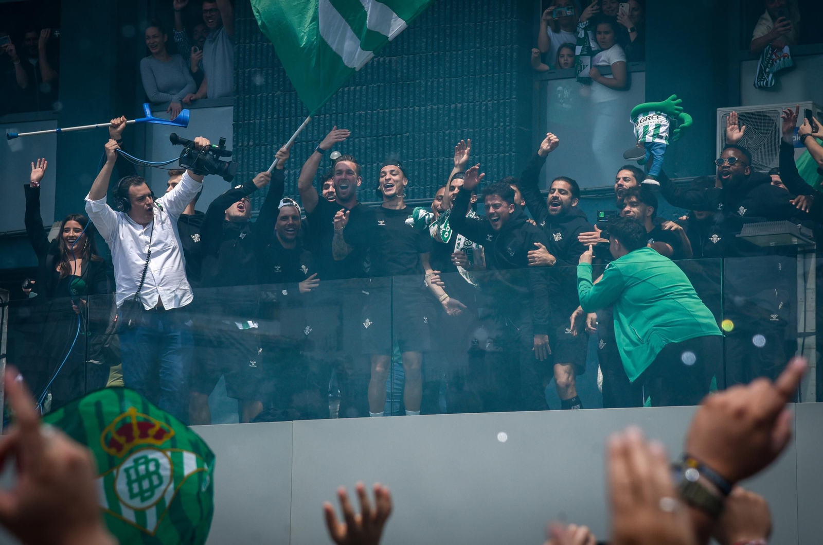 La celebración del Betis en el Villamarín