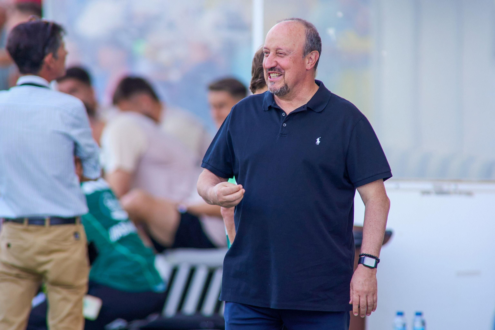 Rafa Benítez, en un encuentro con el Celta.