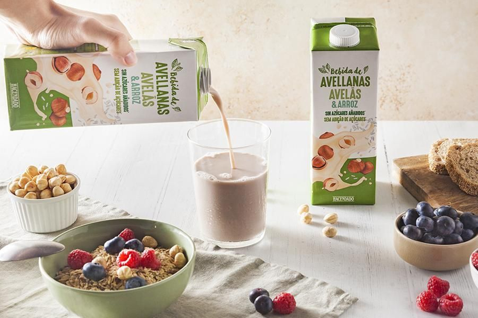Bebida de avellanas y arroz de Mercadona