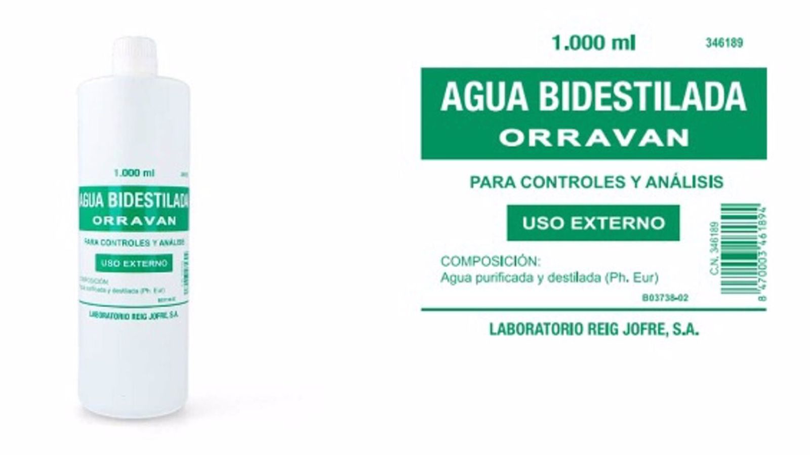 Agua Bidestilada Orravan