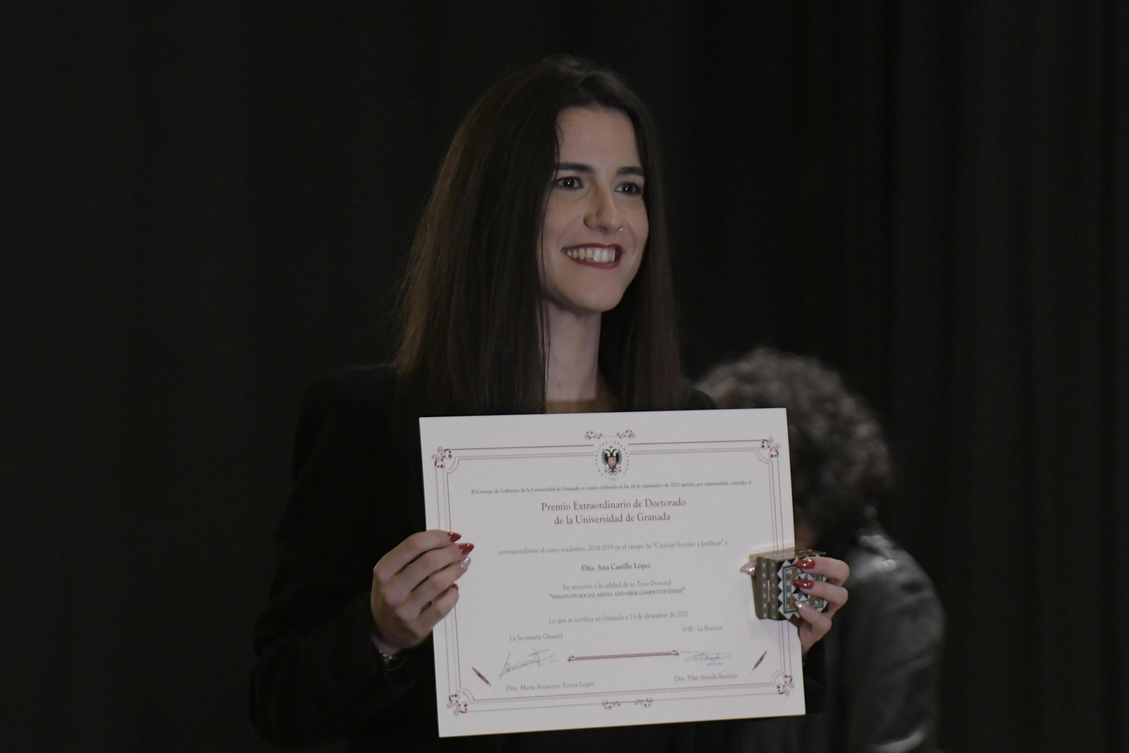 La UGR entrega los Premios Extraordinarios de Doctorado correspondientes al curso 2018/2019