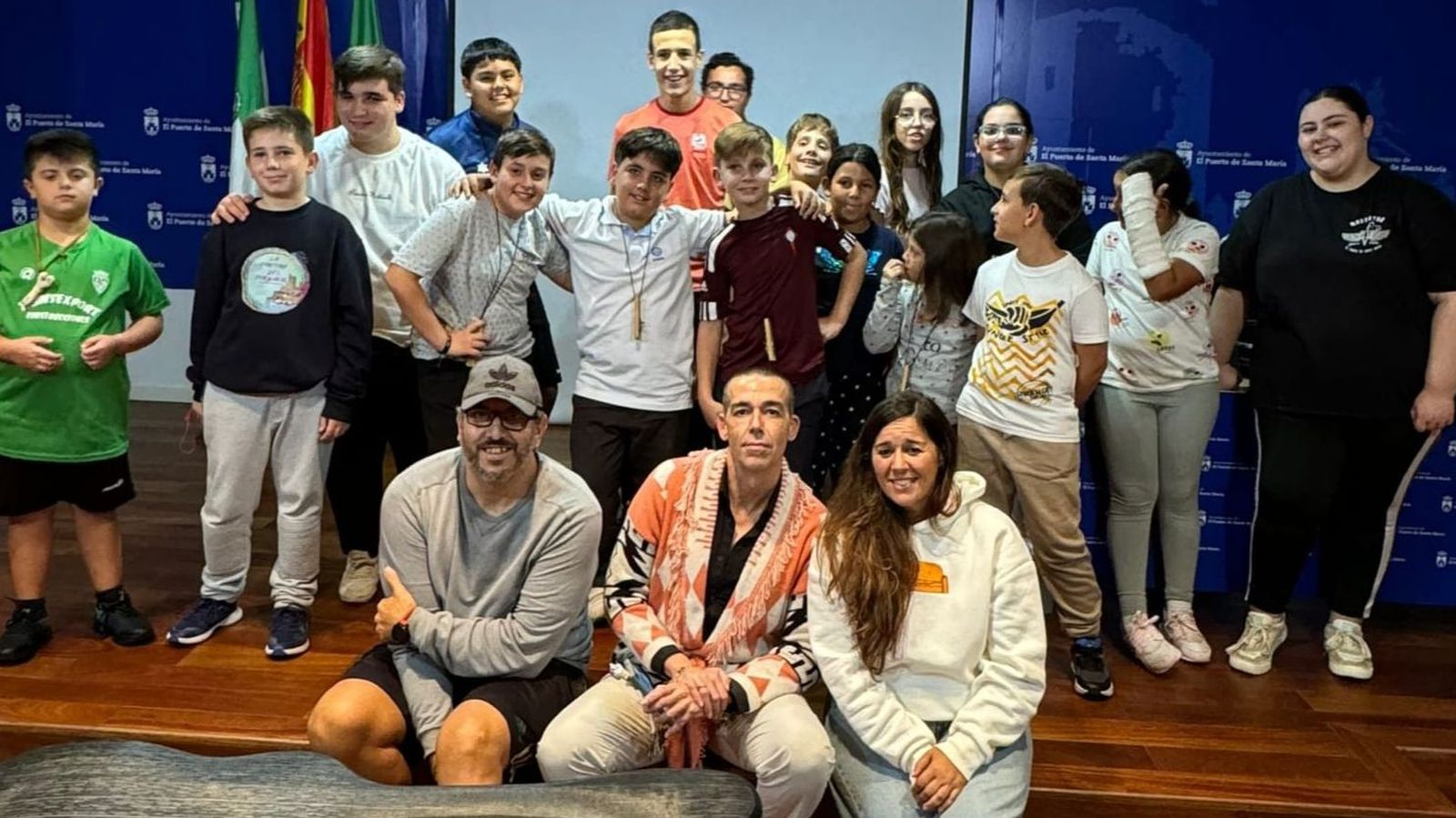 Algunos de los organizadores del evento.