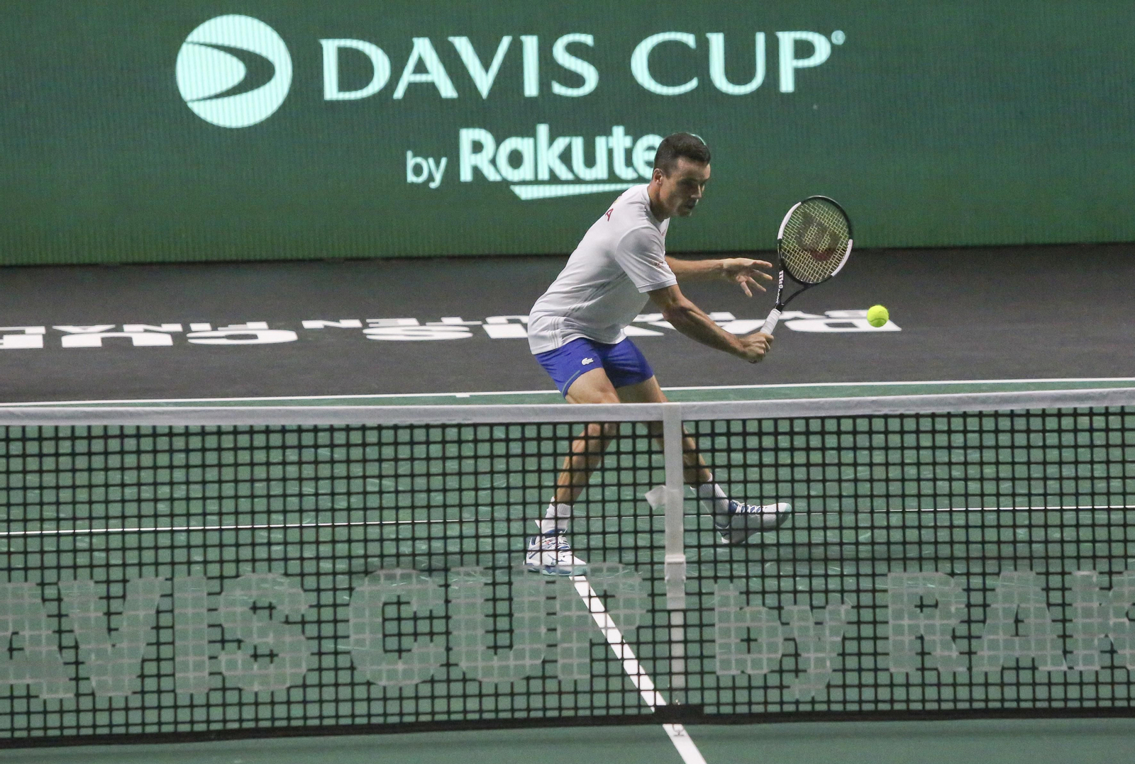 La metamorfosis del Carpena para la Copa Davis, con los jugadores sobre la pista ya