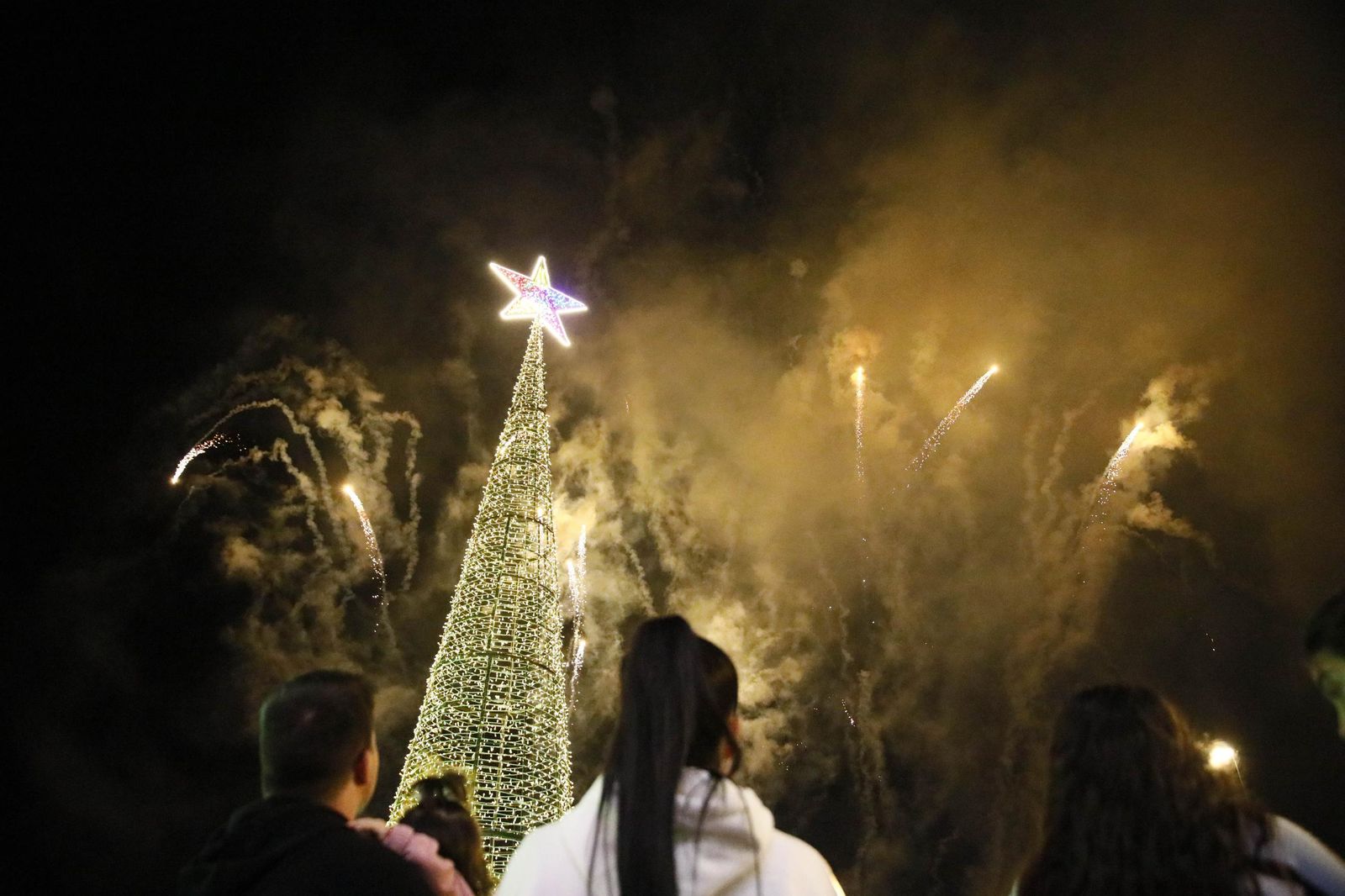Las imágenes del encendido de la iluminación navideña en el Hospital Torrecárdenas de Almería