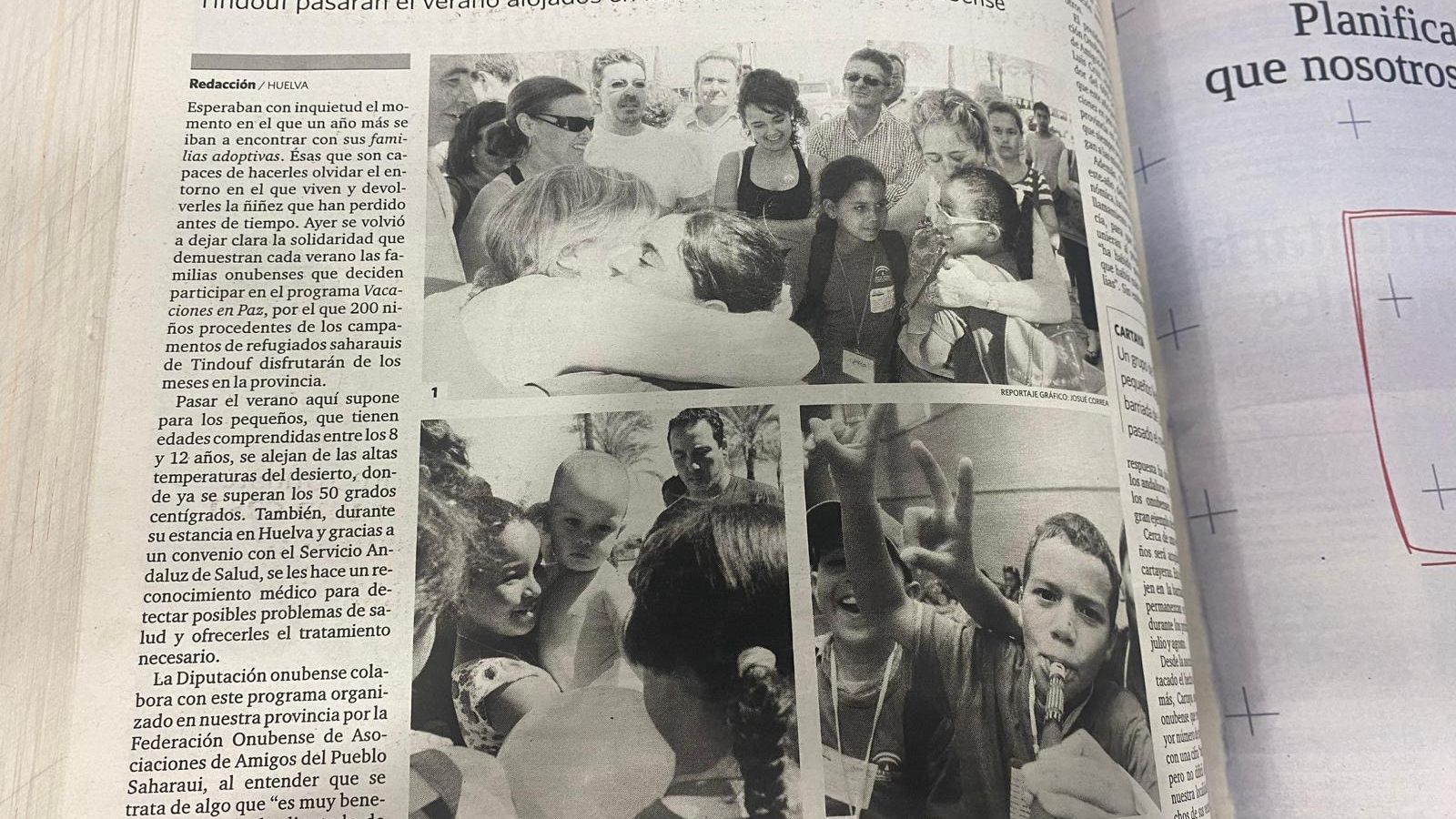 La página del periódico en la que se recogió la noticia. La página del periódico en la que se recogió la noticia.