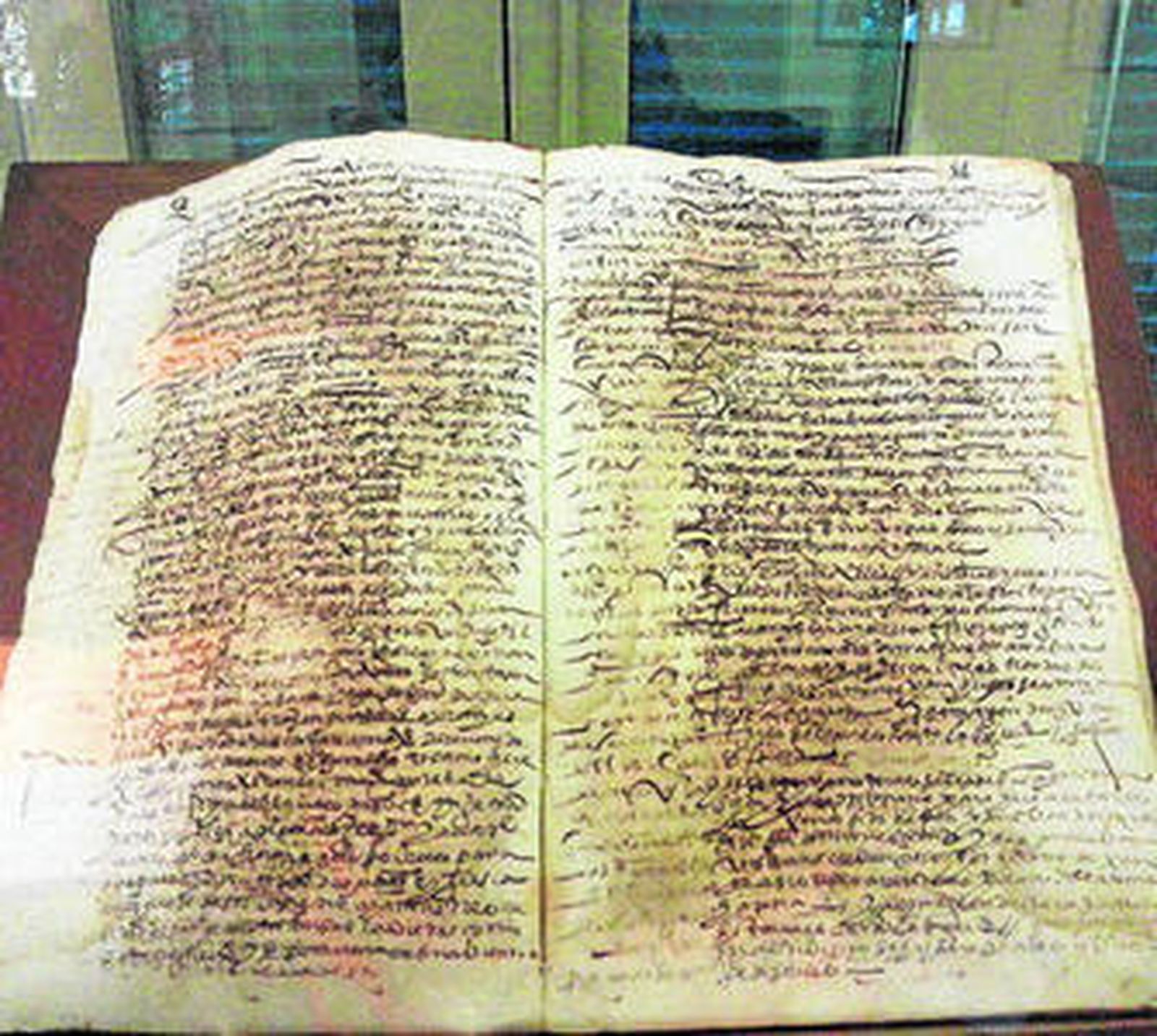 El documento que se expone en el Archivo Histórico.