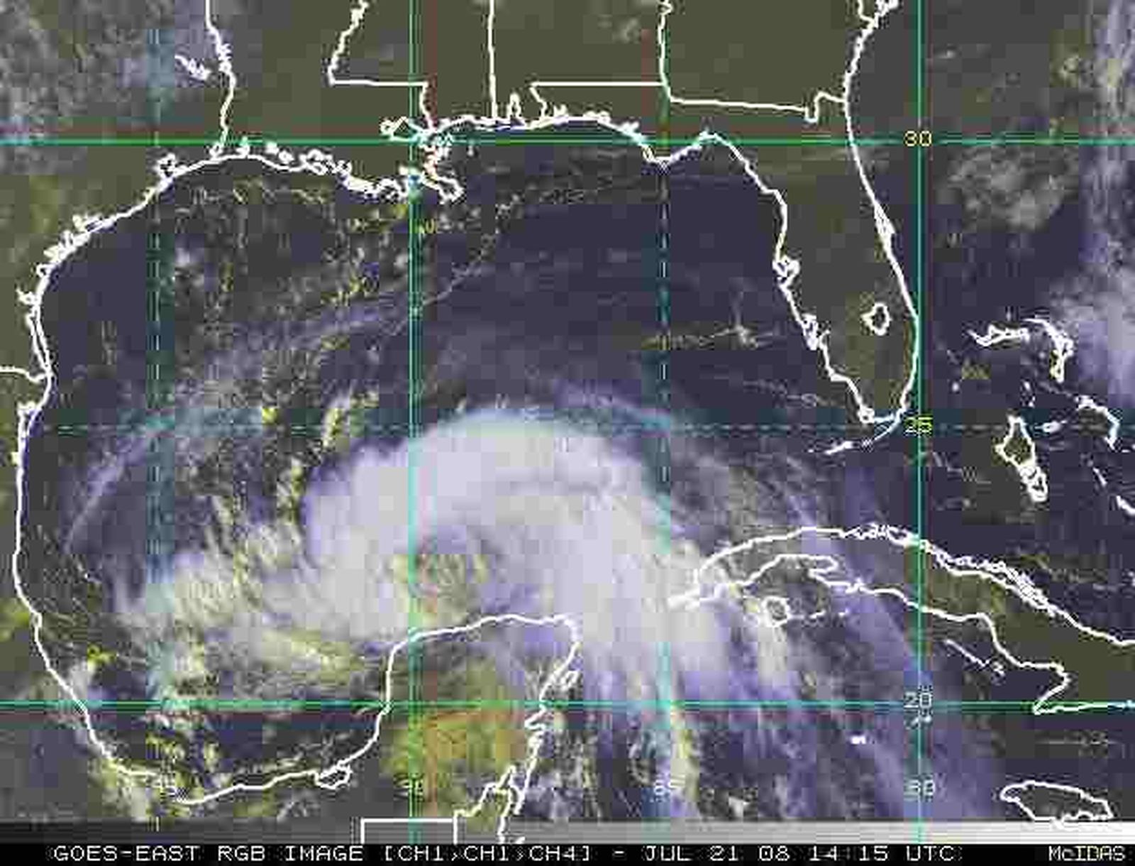 La tormenta 'Dolly' emerge del golfo de México y podría convertirse en ciclón