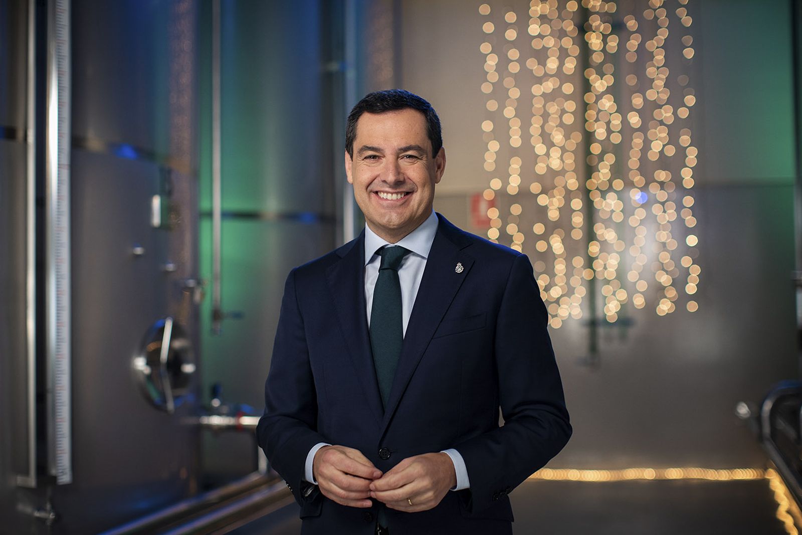 El presidente de la Junta de Andalucía, Juanma Moreno, en un mensaje de Fin de Año anterior.