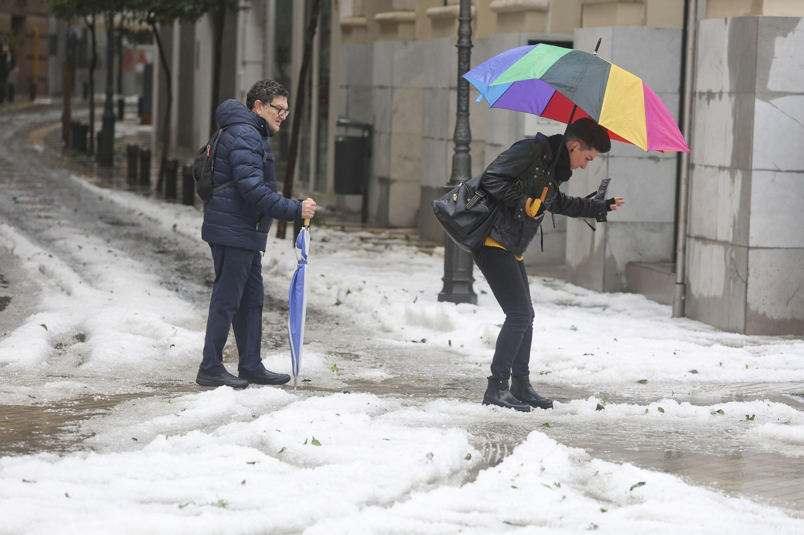 Fotos de la fuerte granizada registrada en Málaga