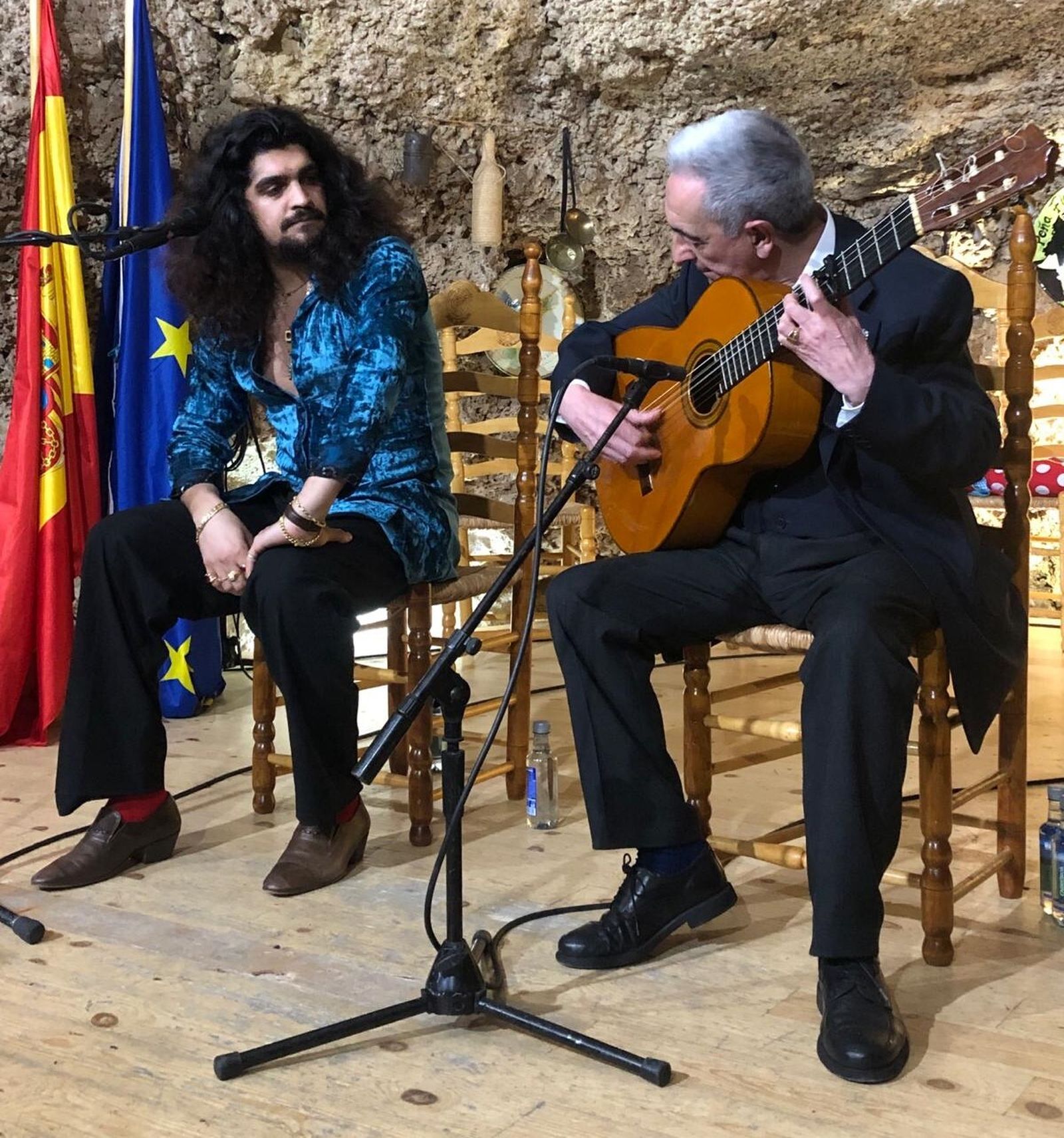 Israel Fernández con Antonio El Relojero en El Morato.