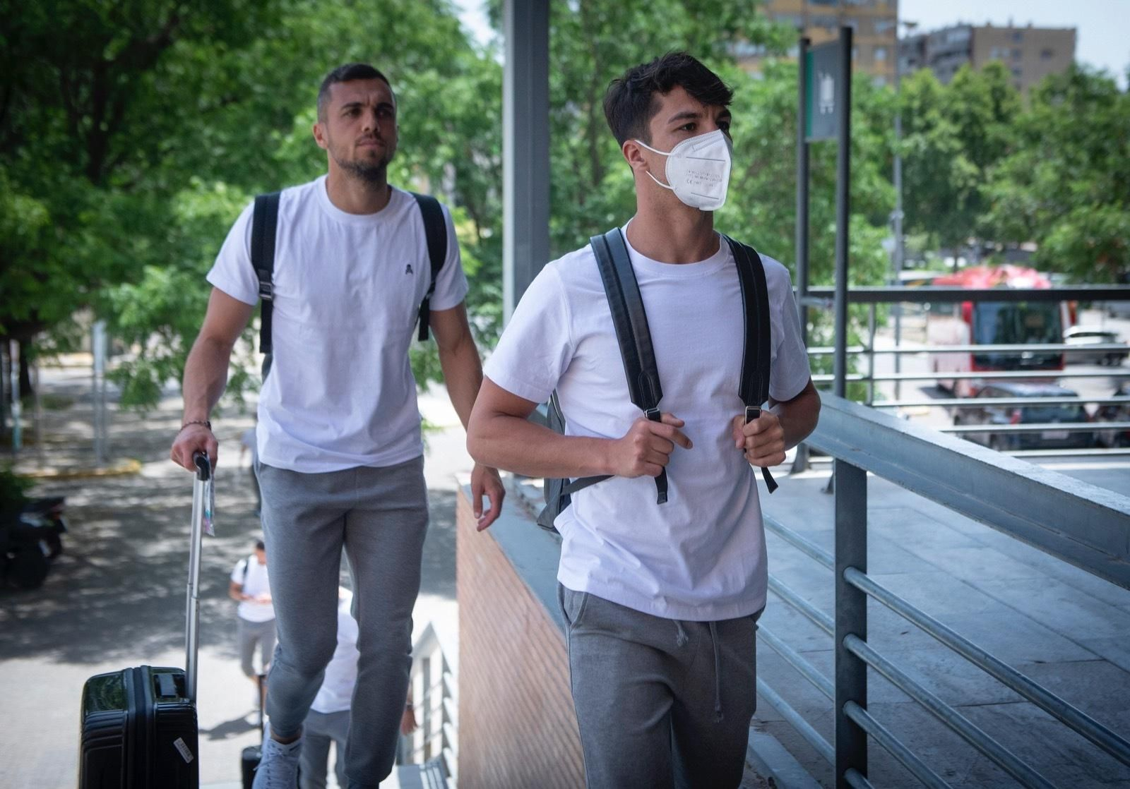 Salida del Sevilla en AVE hacia Madrid para el partido con el Atlético.