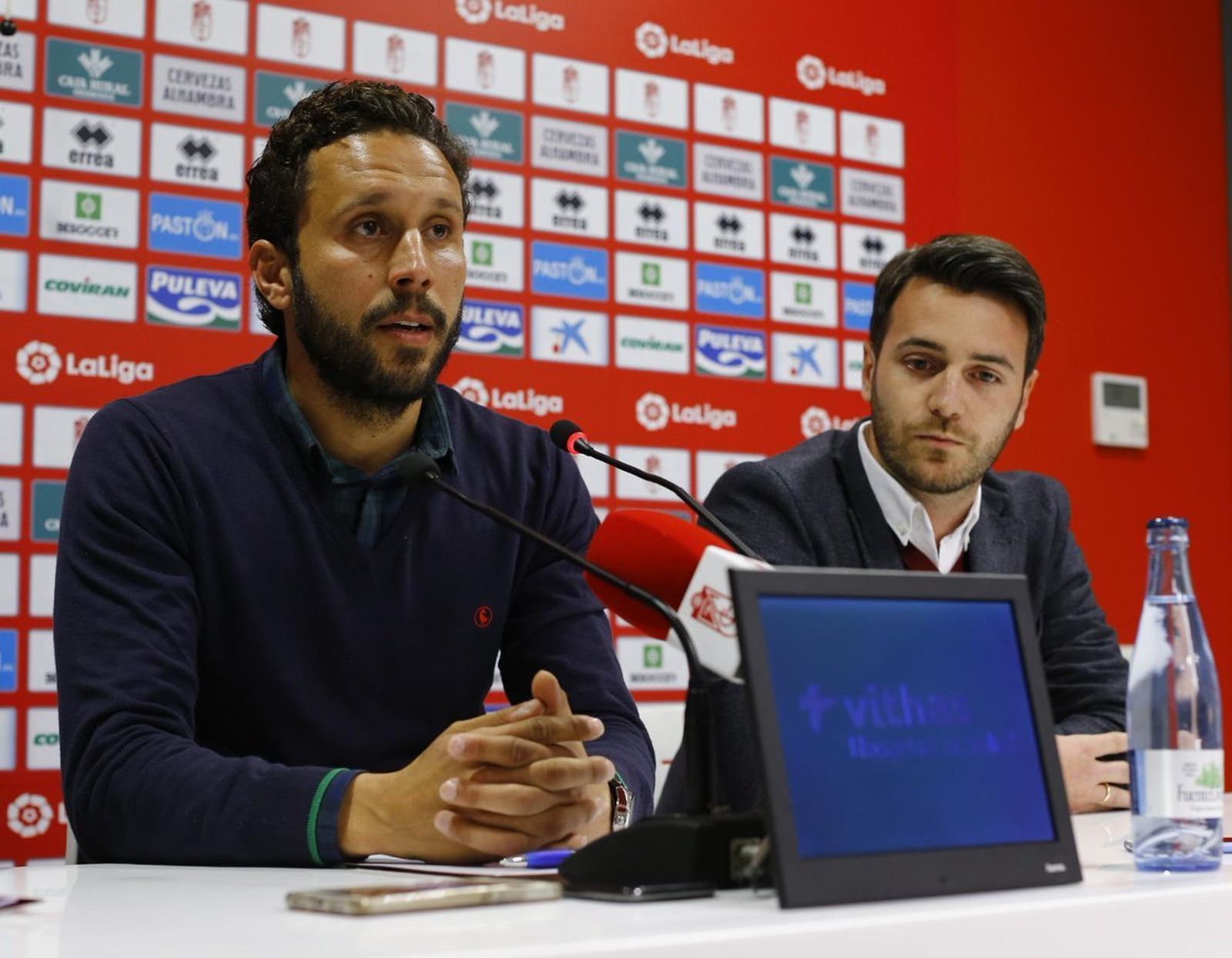 Germán Sánchez durante la rueda de prensa junto a Fran Sánchez.