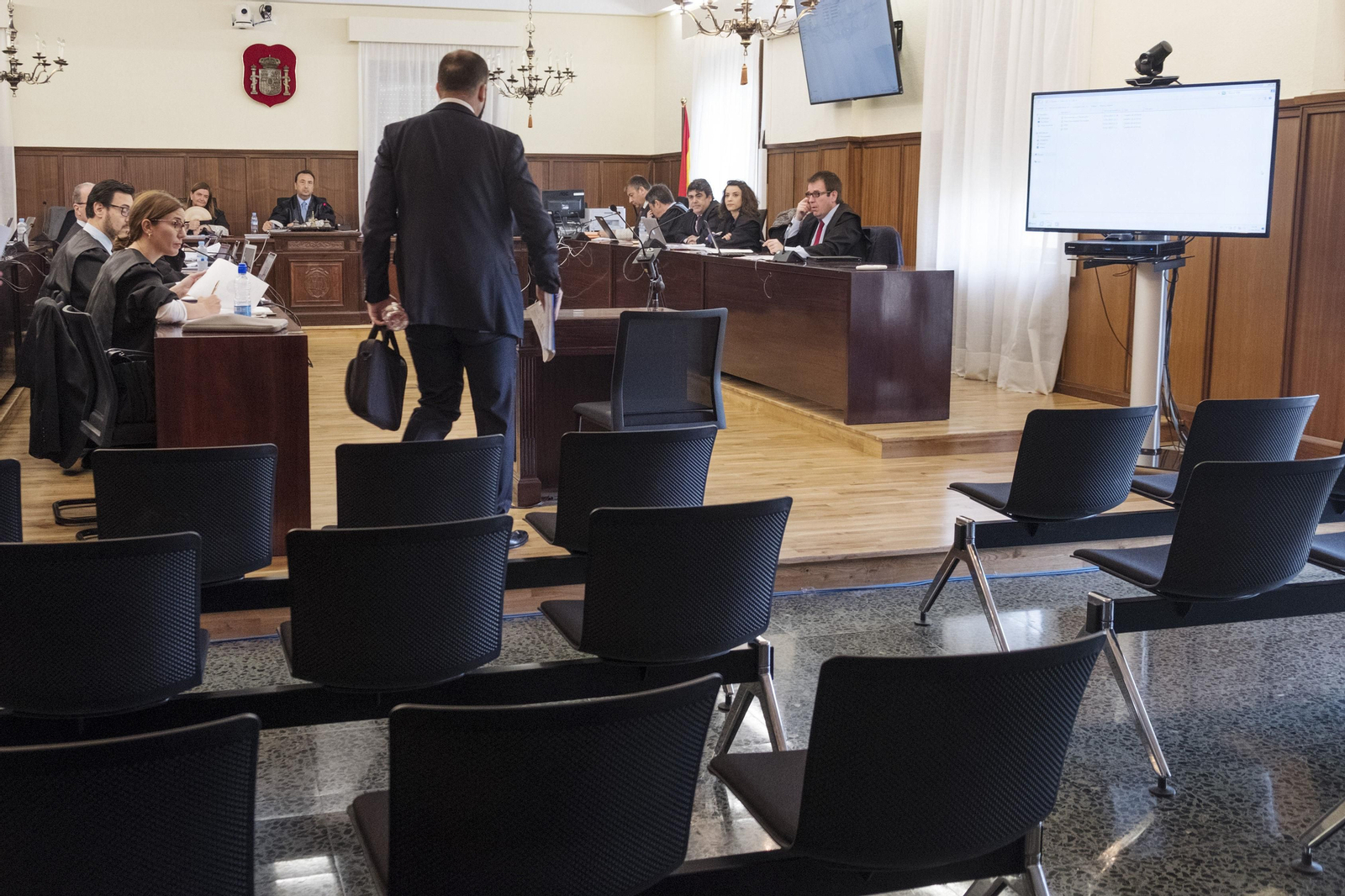 La sala, durante las declaraciones de los agentes de la UCO. La sala, durante las declaraciones de los agentes de la UCO.