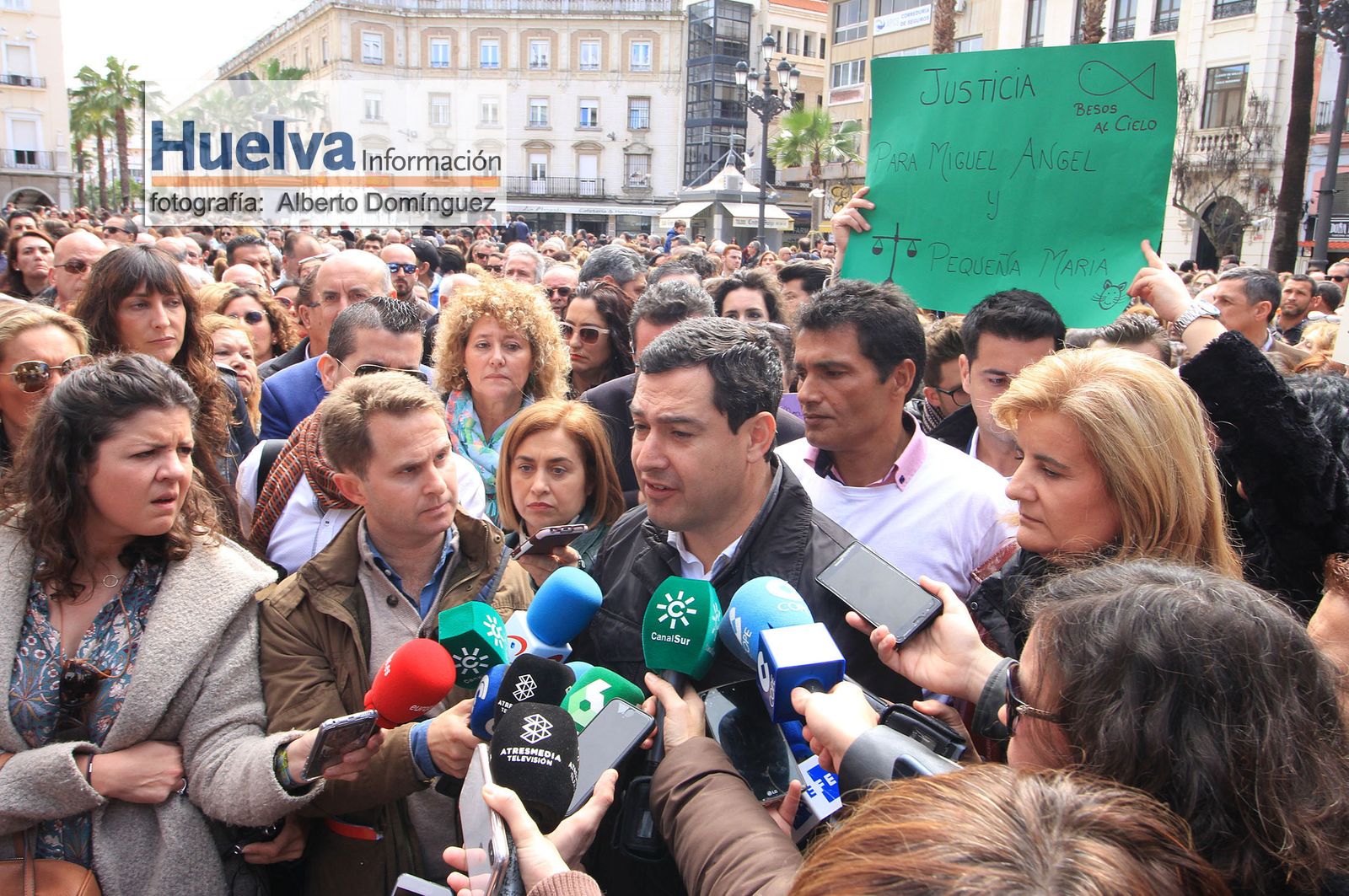 Imágenes de la manifestación contra la derogación de la prisión permanente revisable celebrada en Huelva