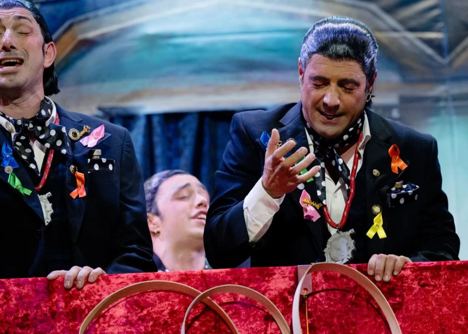 Antonio Álvarez 'Bizcocho', durante su actuación con su chirigota 'Ssshhhhh'