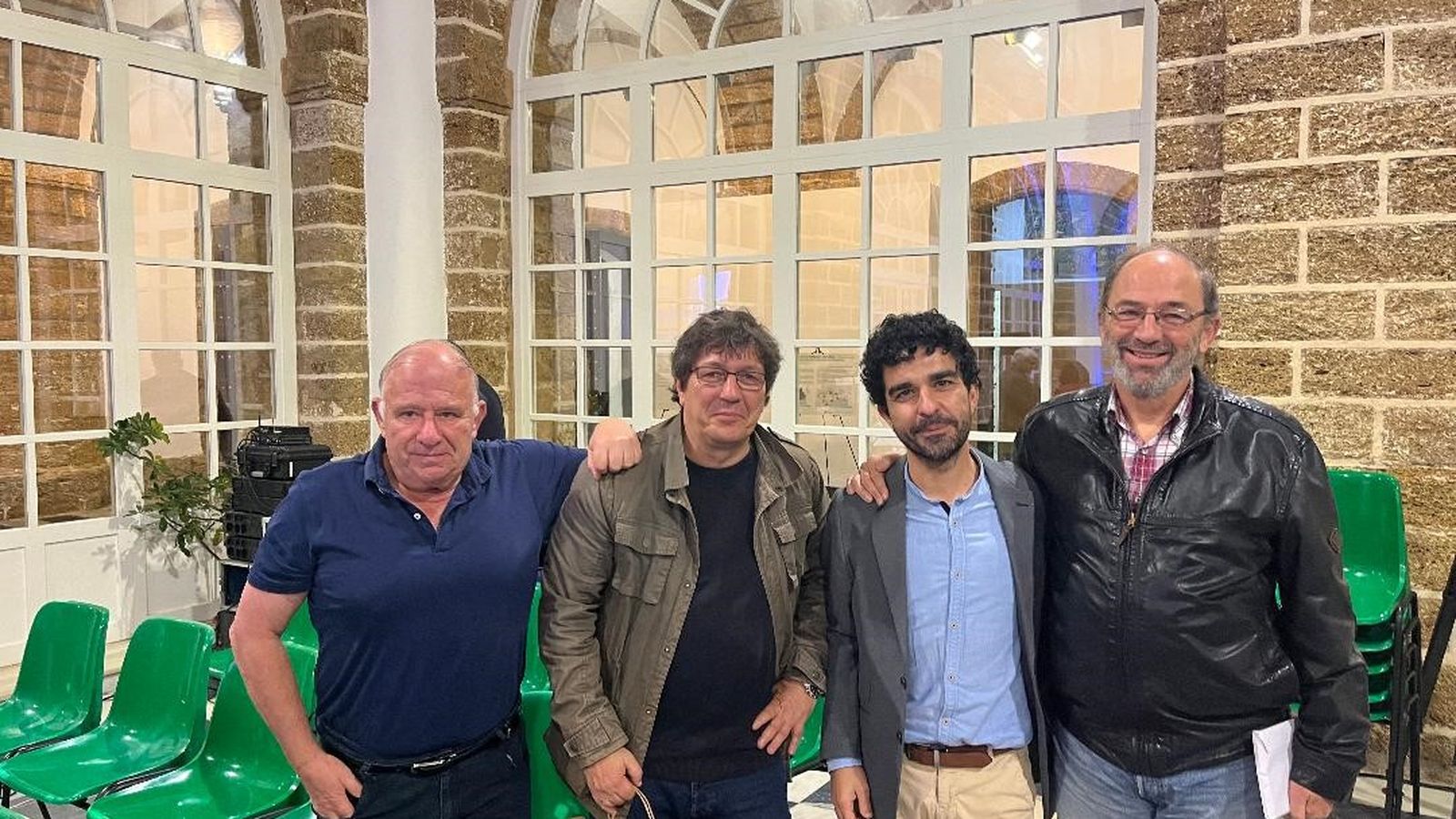 Óscar Lobato, Pedro Ingelmo, Andrés García Latorre y Fernando Santiago, durante la presentación del documental.