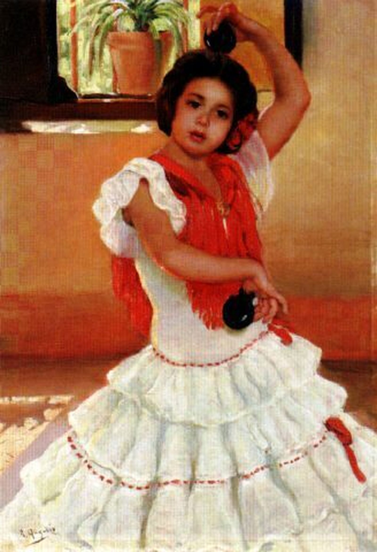 Joven bailando. Rafael Argelés.