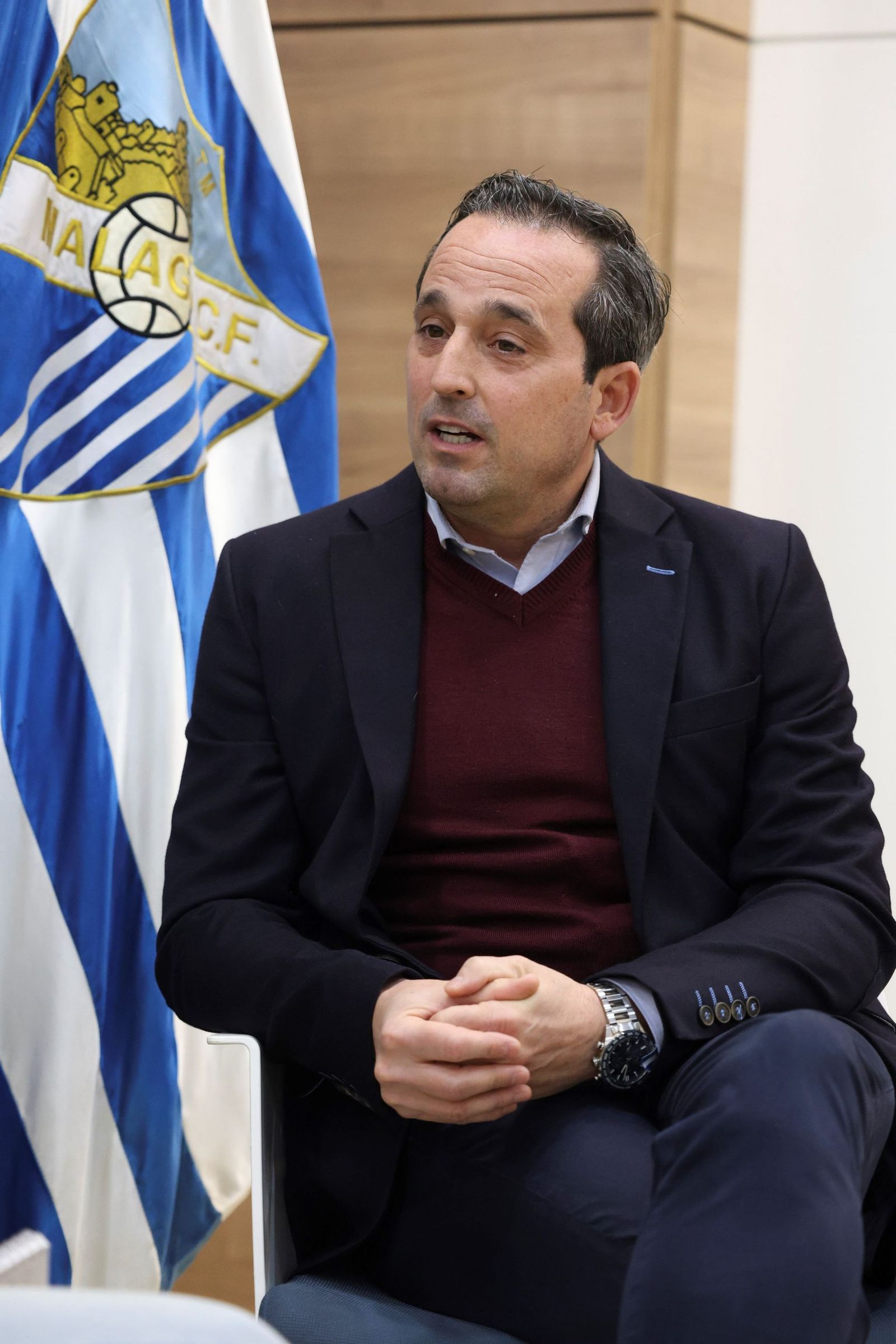 Las fotos de la entrevista con Kike Pérez, director general del Málaga CF