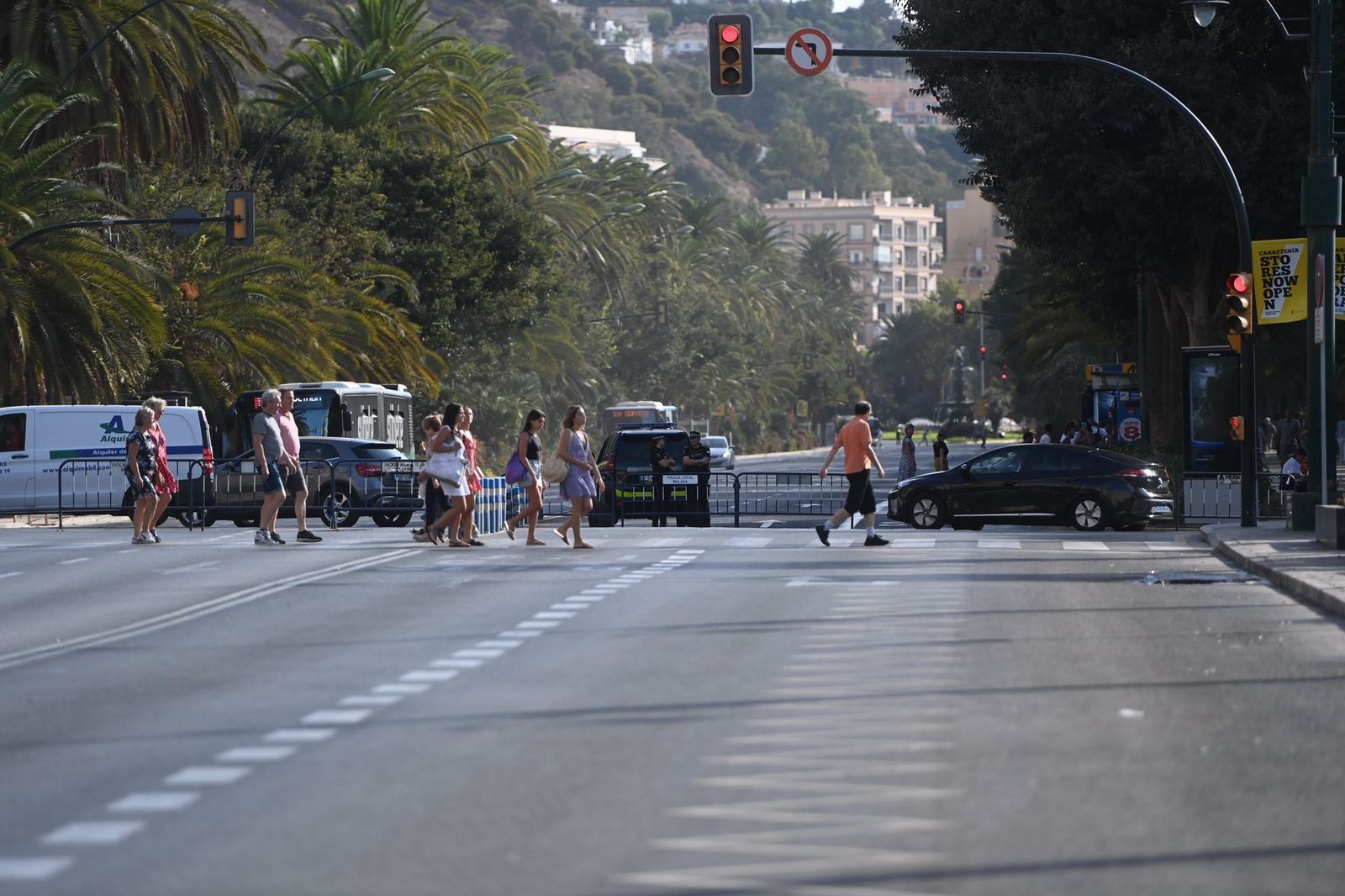 El Paseo del Parque, cortado al tráfico por el Día sin Coches.