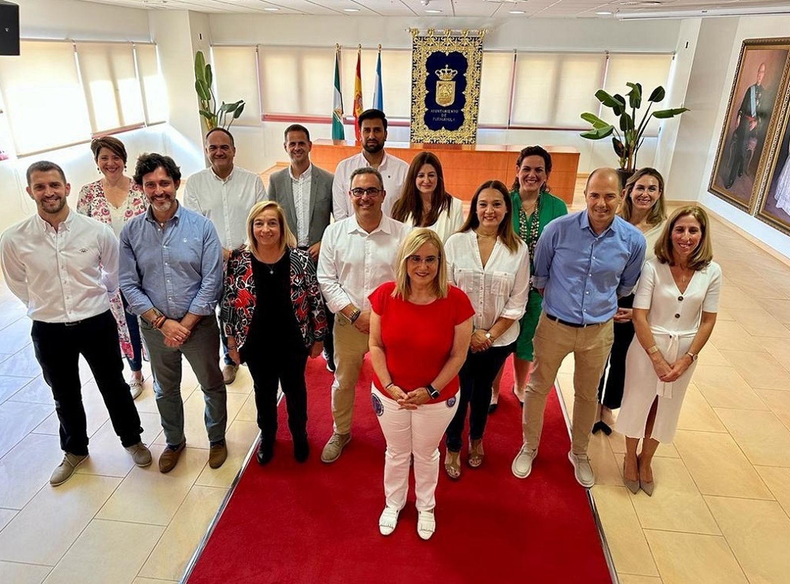 El acto de presentación de la nueva estructura del Ayuntamiento.