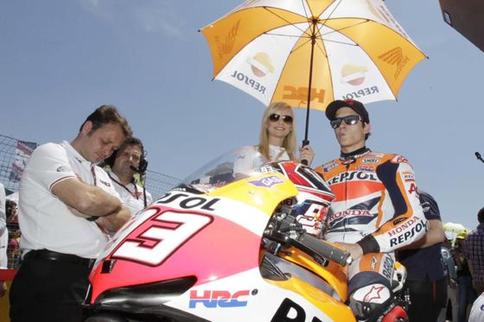 Marc Márquez, concentrado antes de la carrera de MotoGP.

Foto: Manuel Aranda