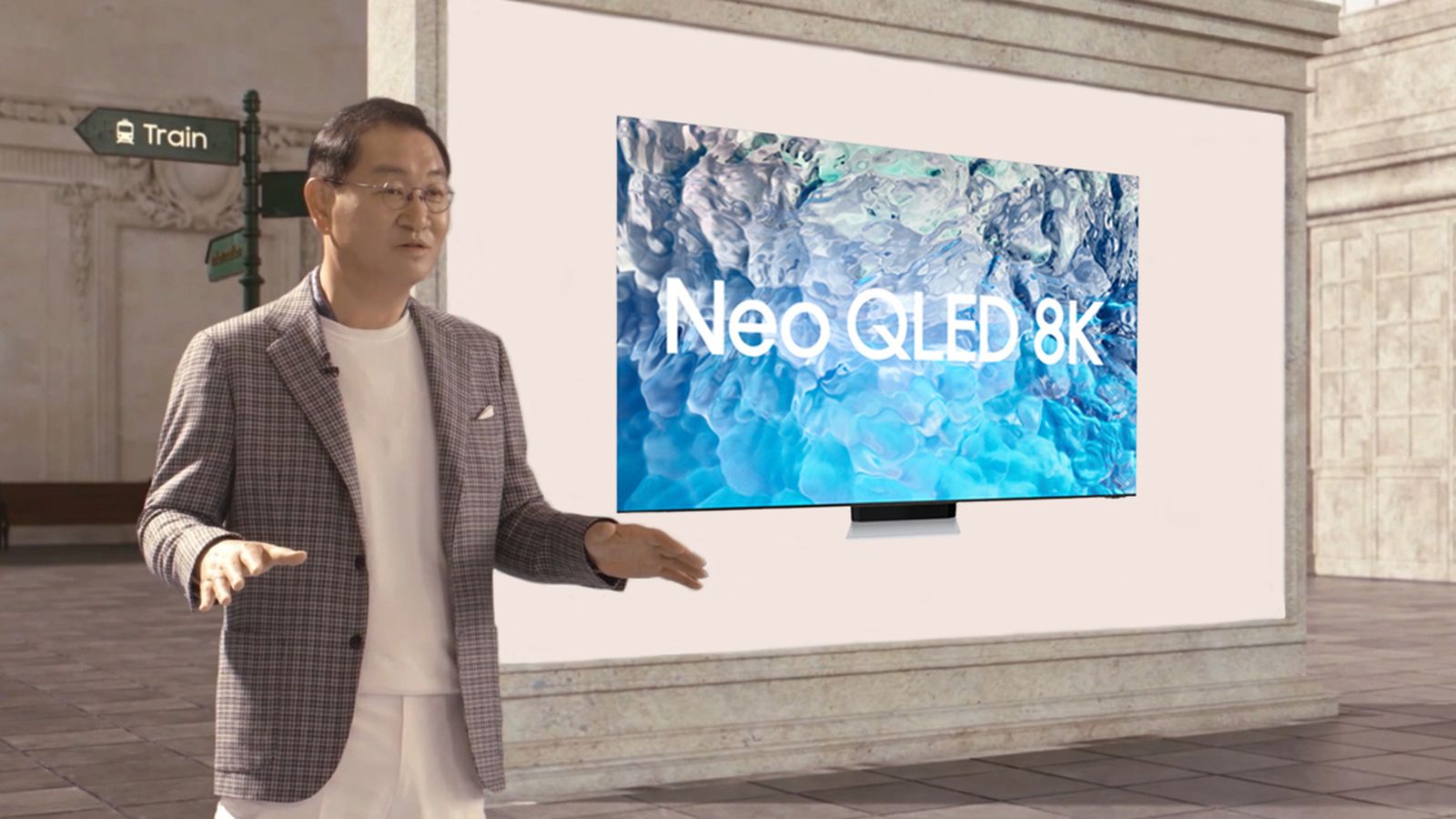 Presentación de los nuevos televisores Neo QLED 8K de Samsung.