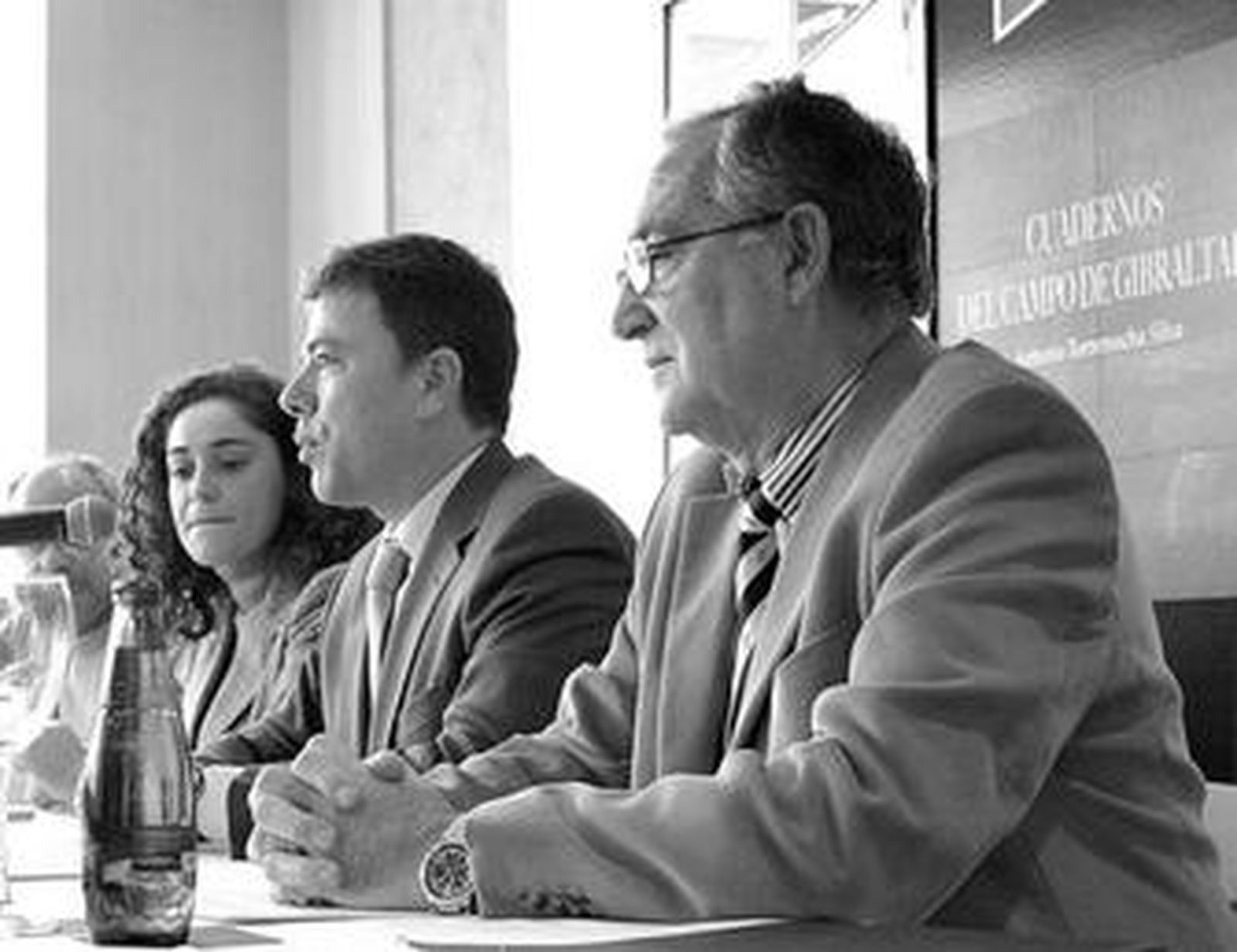 En primer lugar, Torremocha, junto a Fernández, Nieto y Bolufer, ayer en El Corte Inglés.