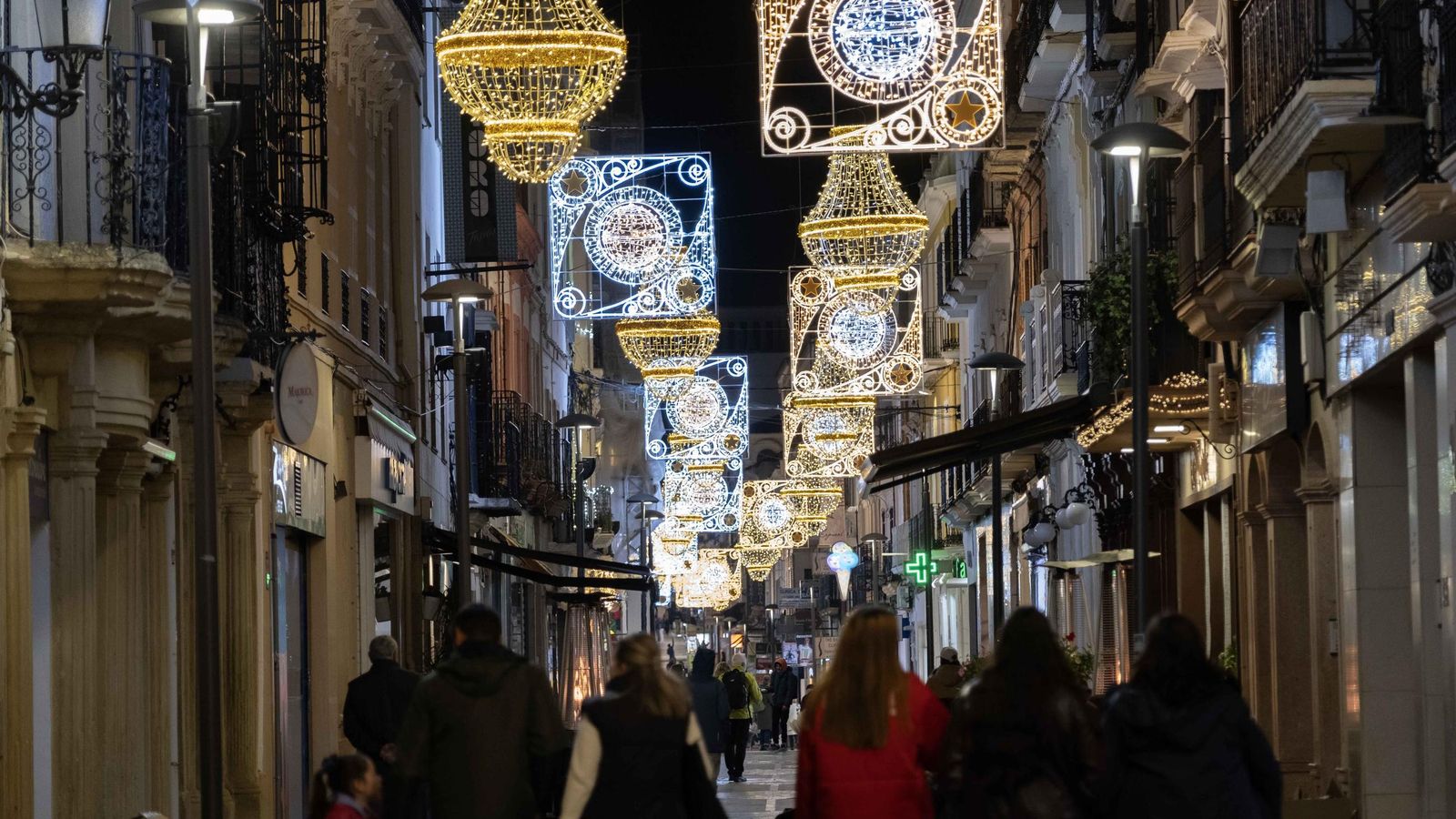 El alumbrado de Navidad de Ronda,.