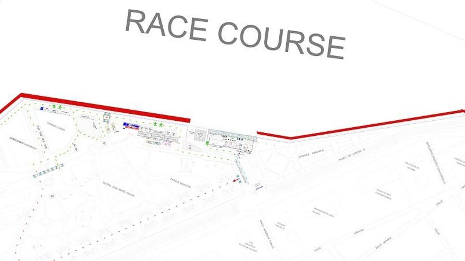 Plano de accesos y evacuación de la zona desde donde podrá verse la SailGP.
