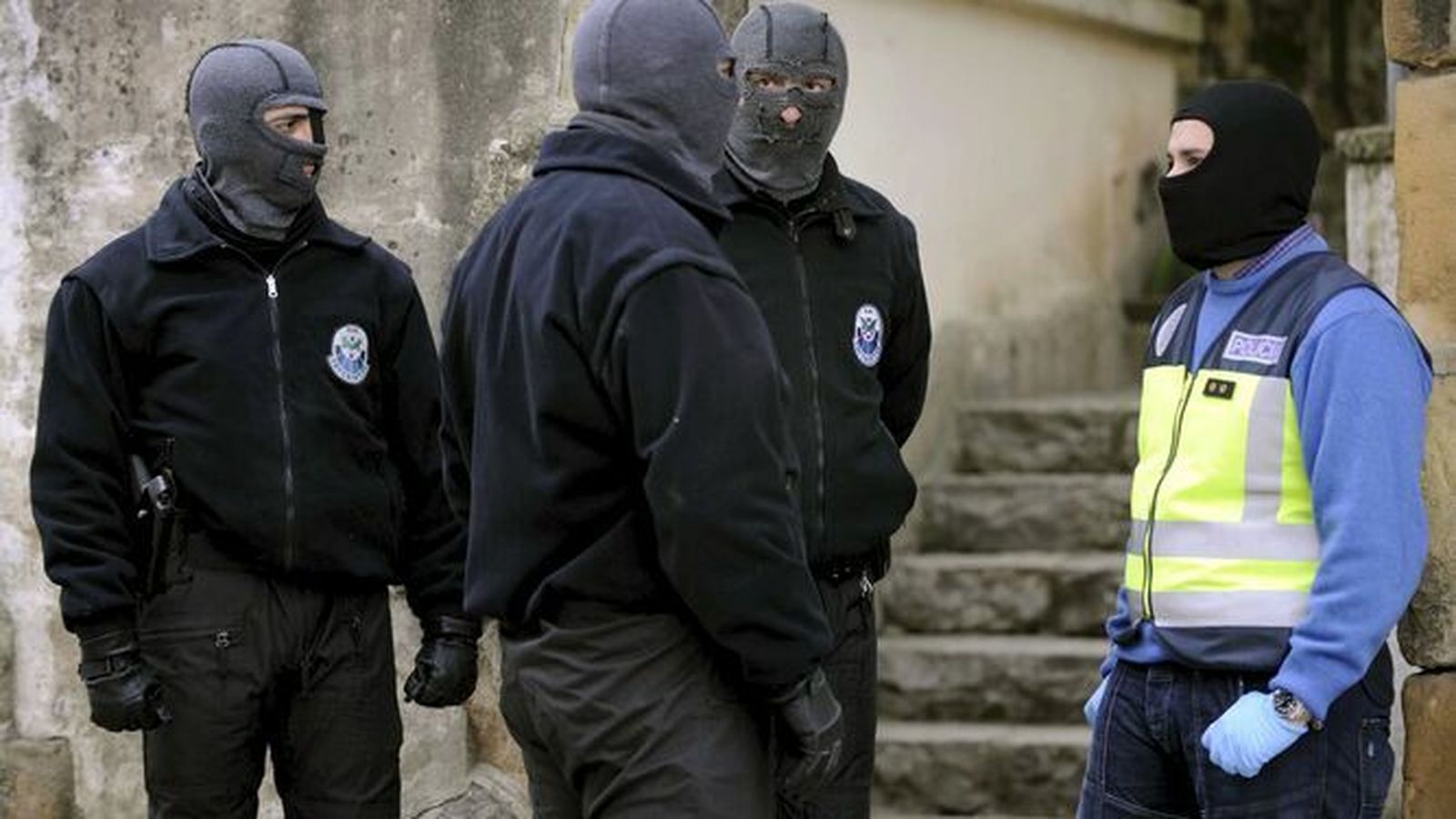 La Policía durante una reciente operación contra la mafia georgiana