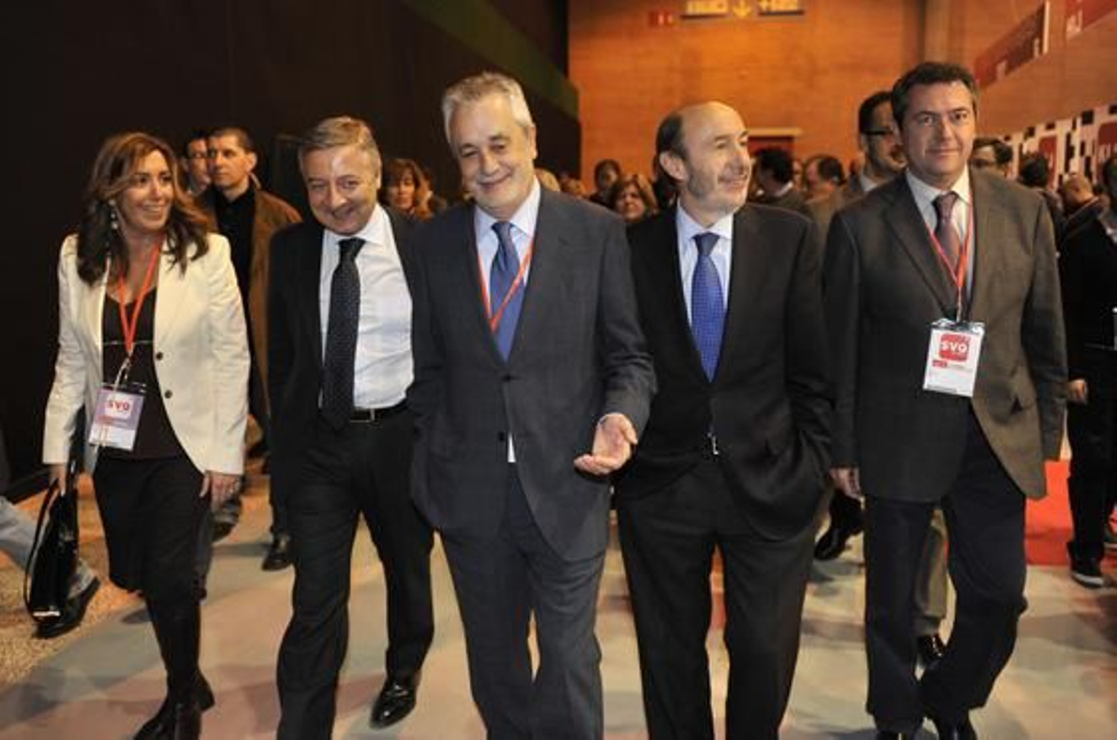 Blanco, Griñán, Rubalcaba y Espadas. / Juan Carlos Vázquez