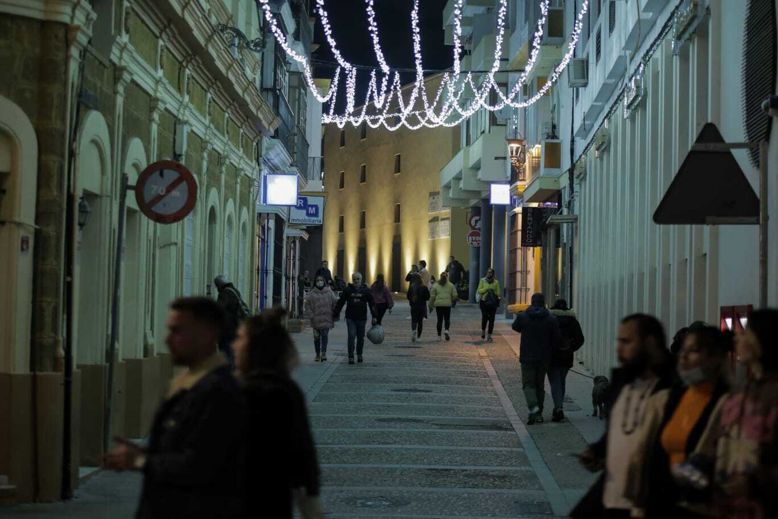 Calles del centro de San Fernando durante las pasadas fiestas navideñas.