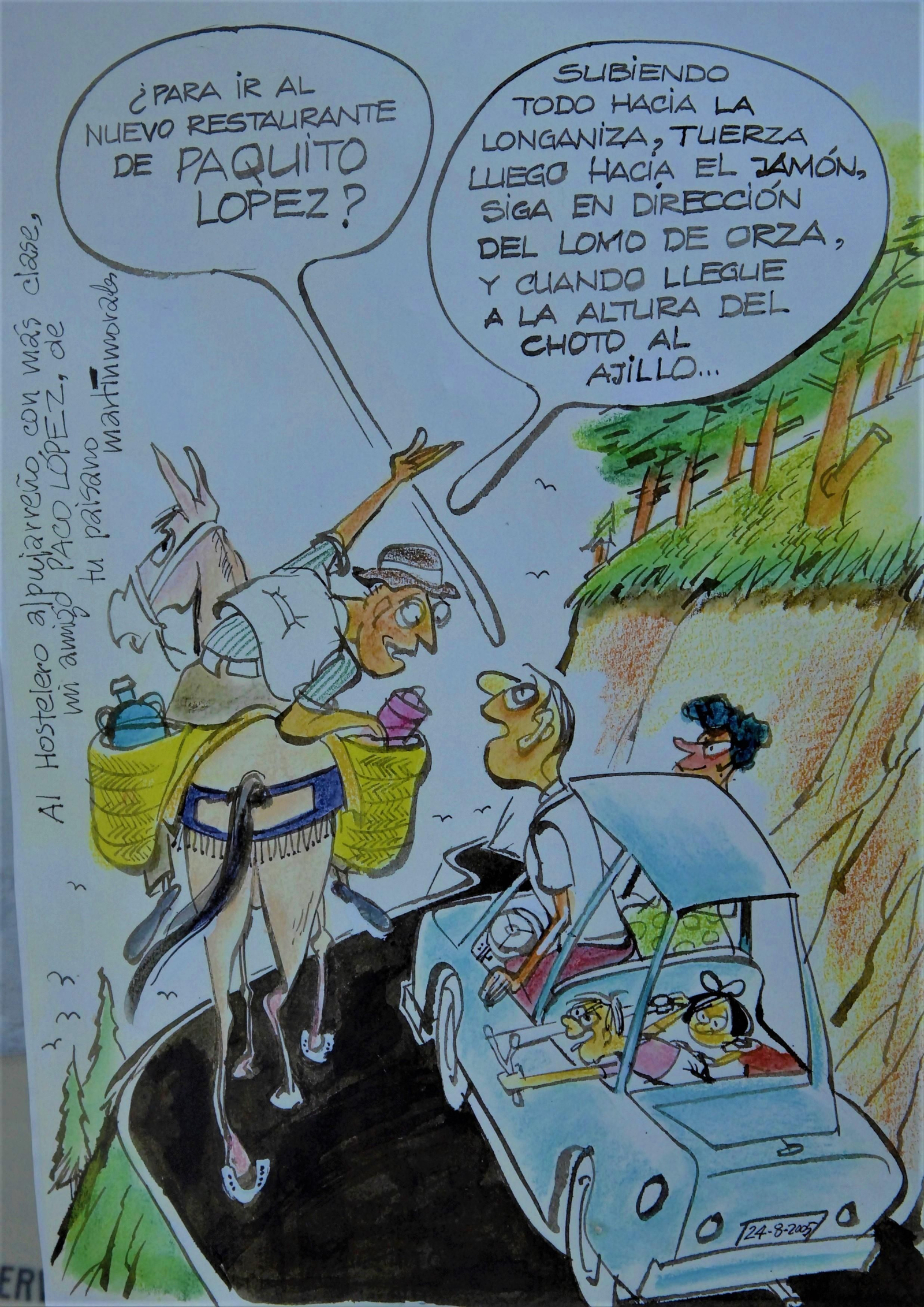 En su casa hay multitud de carteles de su amigo Martín Morales.