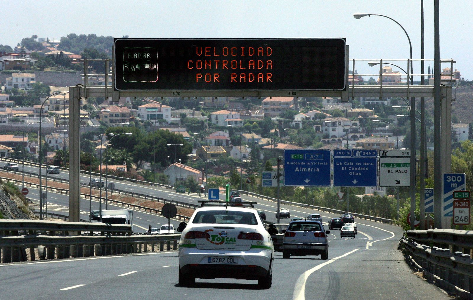 Imagen de la ronda este de Málaga, donde se encuentra el radar que más multas puso el año pasado.