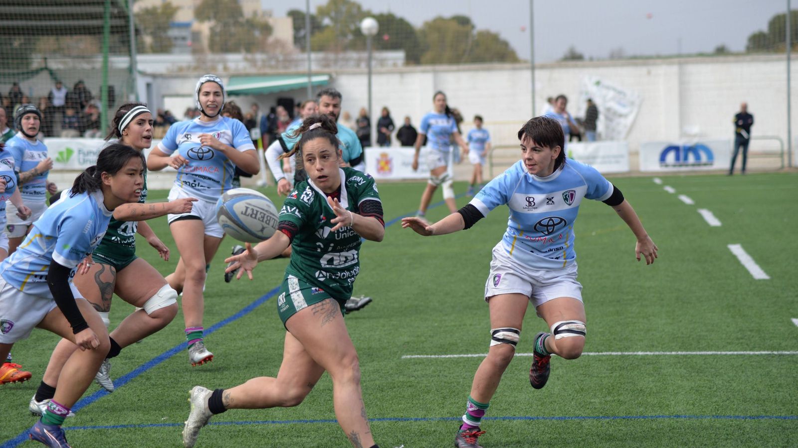 Irene Honrubia, en una acción del choque.