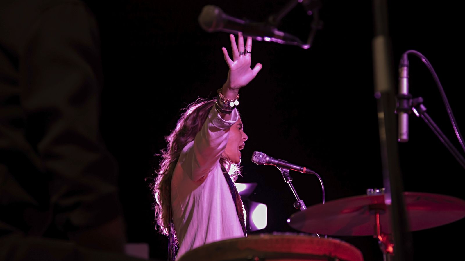 Lourdes Pastor, durante su actuación.