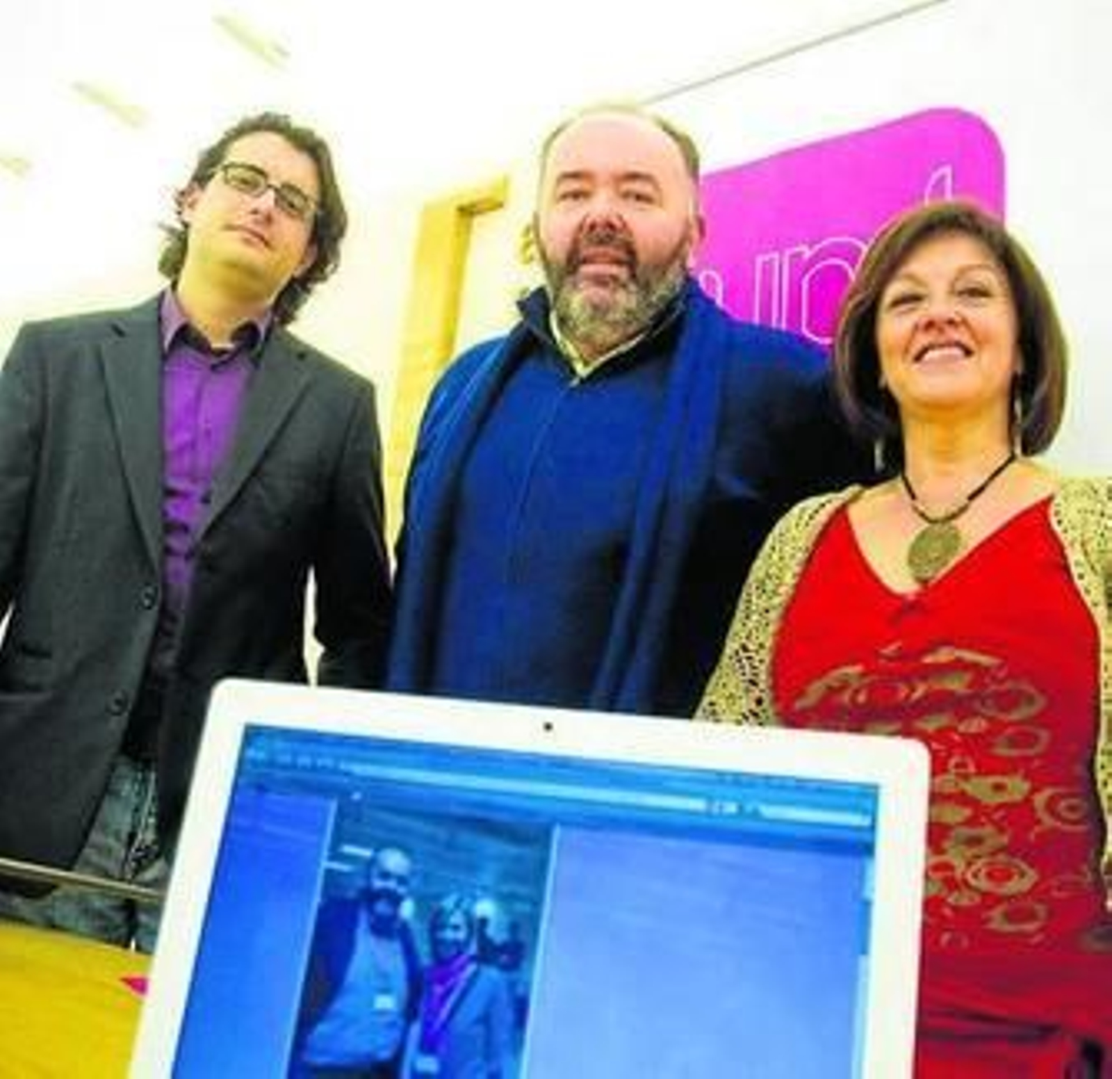 Felipe Marín, Manuel Pérez Fabra y Antonia Barrera.