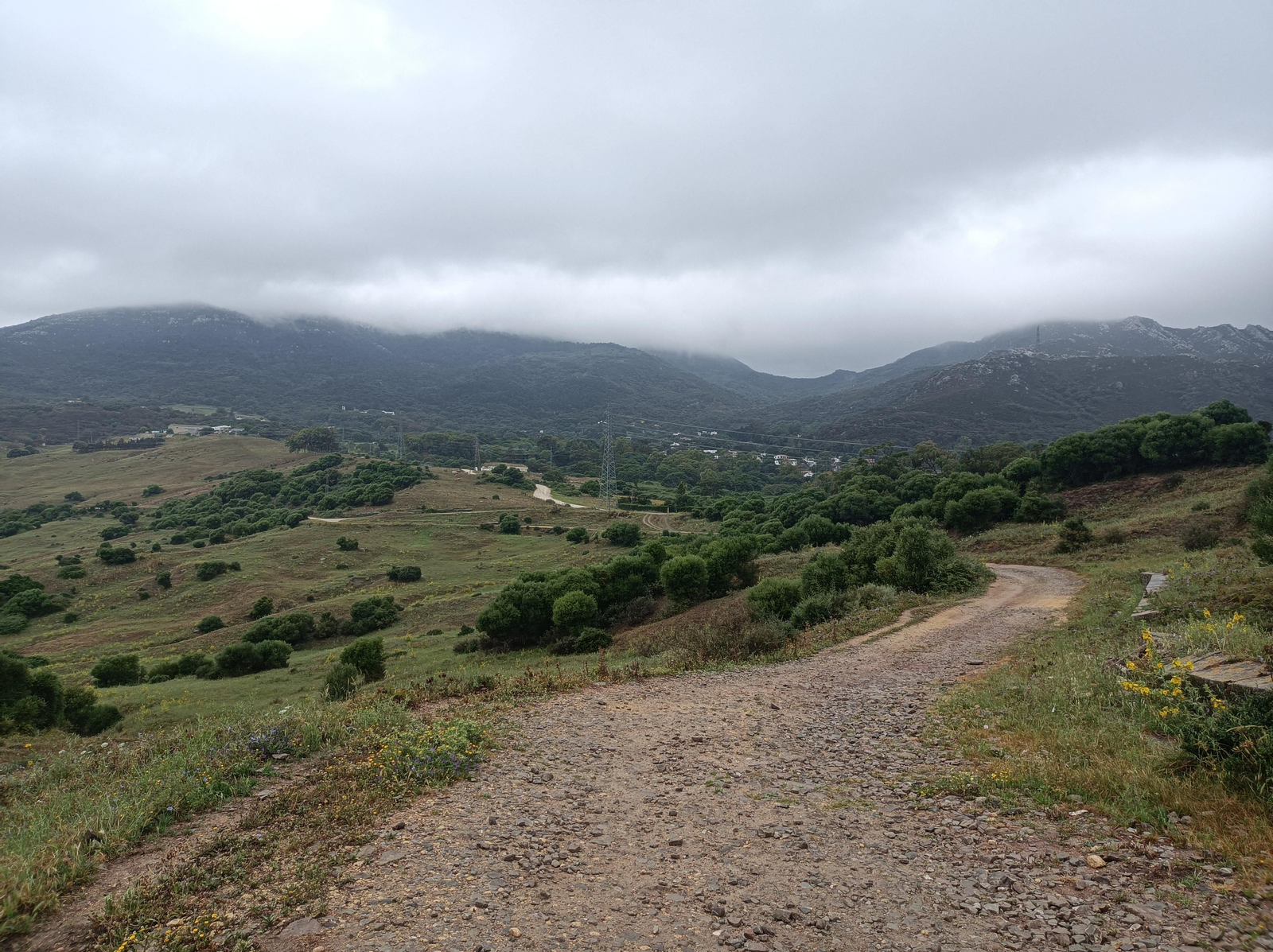 El sendero baja serpenteante mientras supera varios arroyos. El desvío a El Pelayo está por esta zona en una encrucijada.