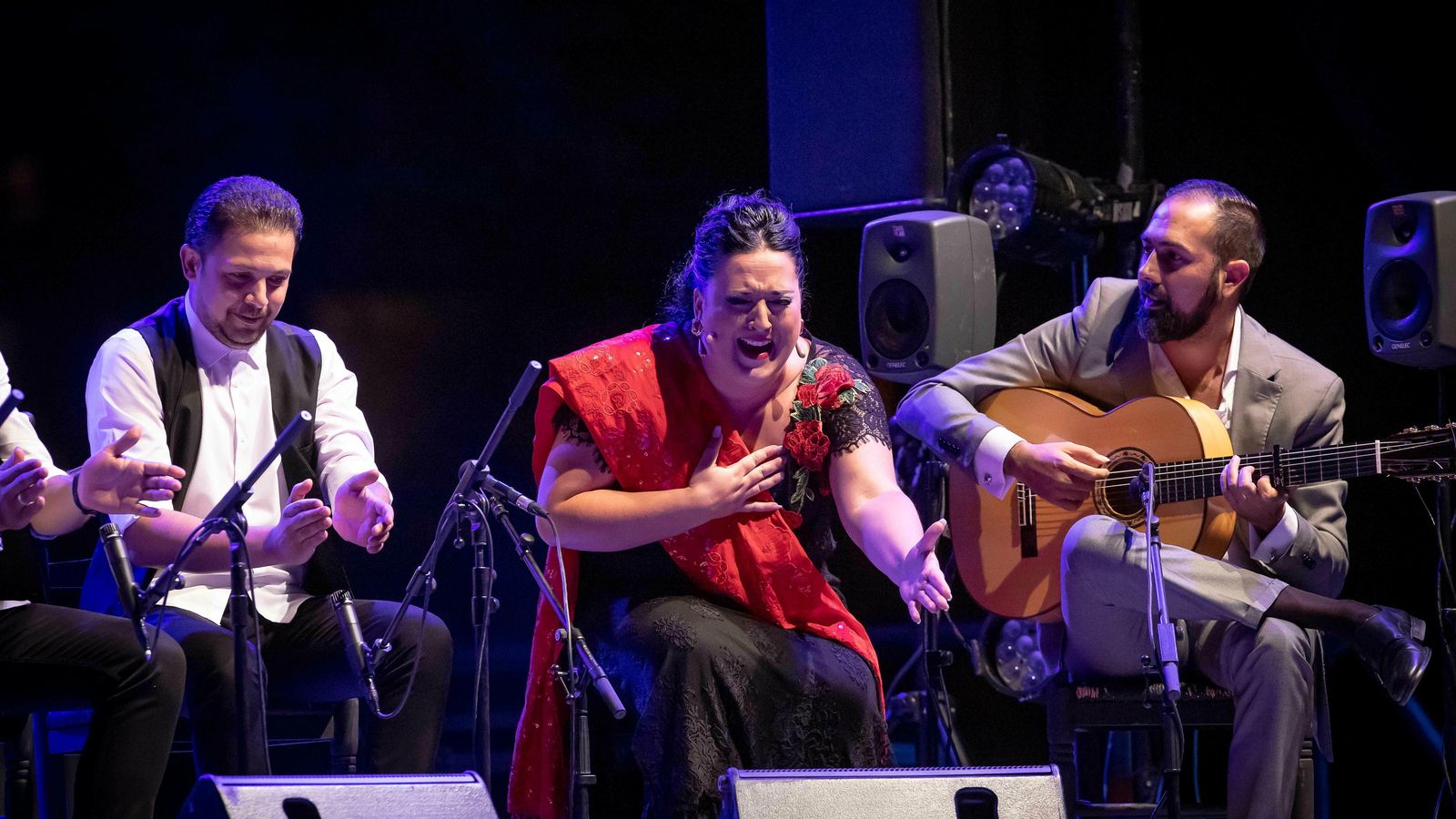 May Fernández, con Nono Jero y Juan Diego Valencia.