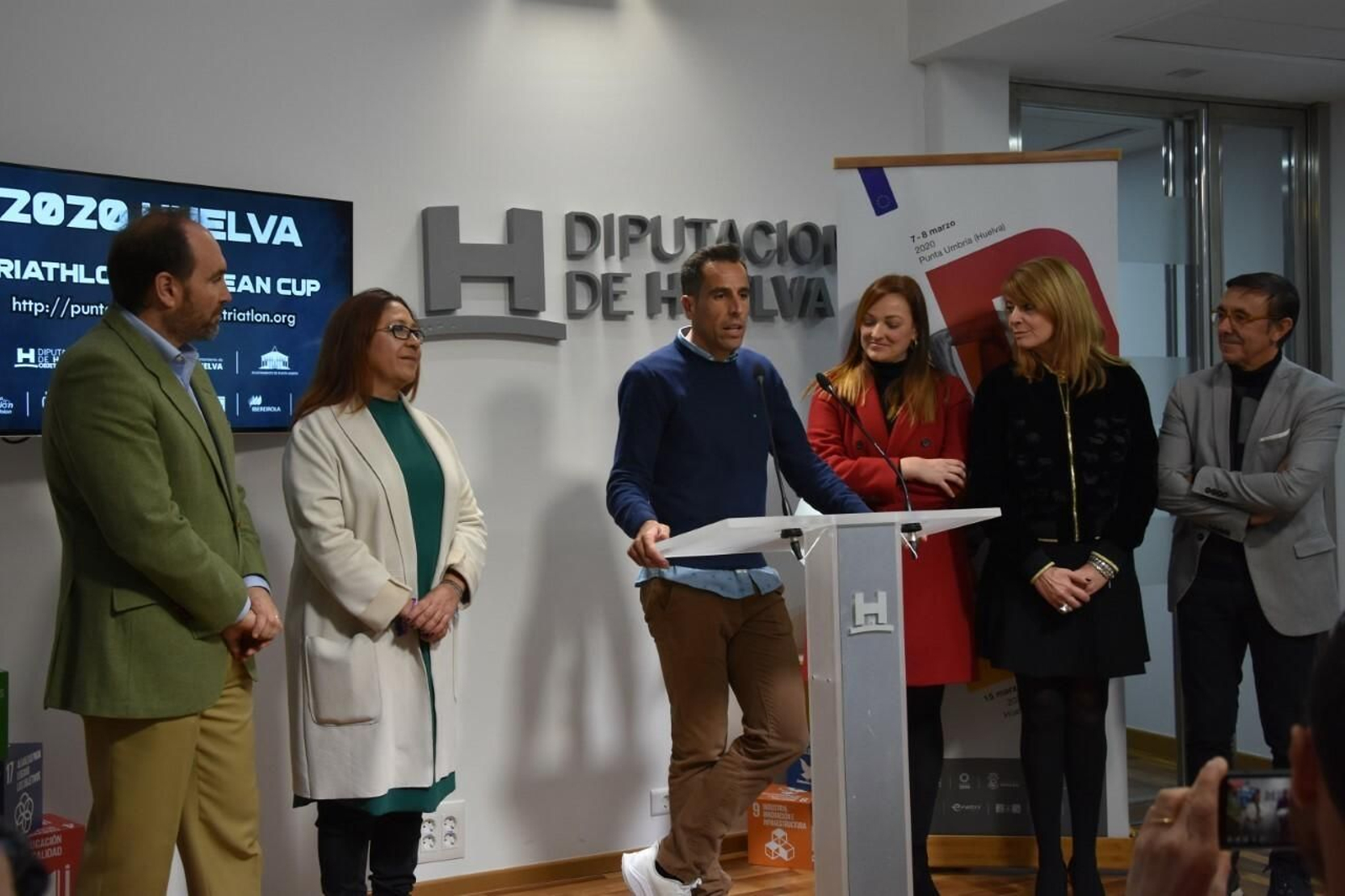 Emilio Martín, en la presentación de los Campeonatos de duatlón y triatlón.