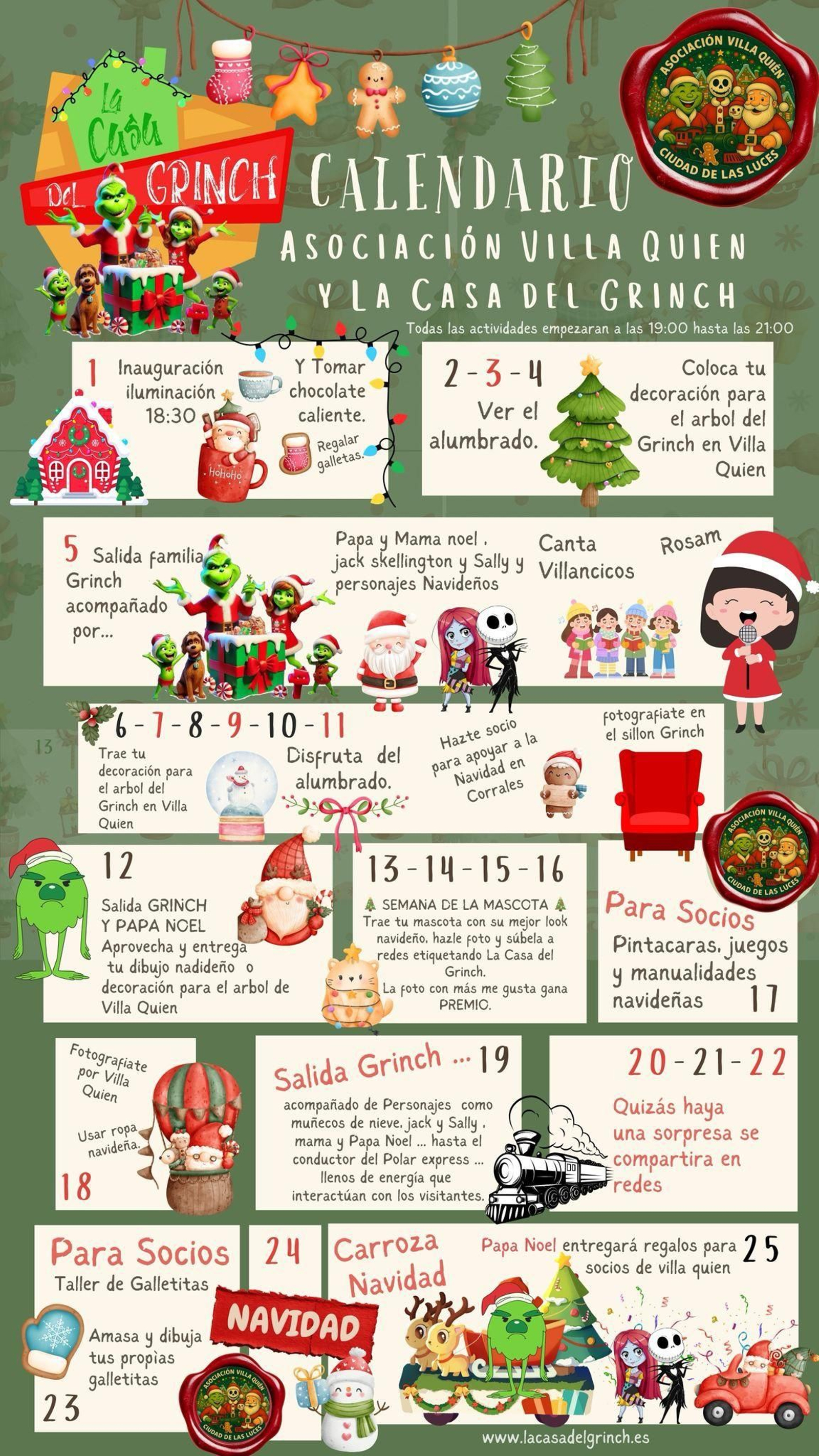 Calendario de La Casa del Grinch