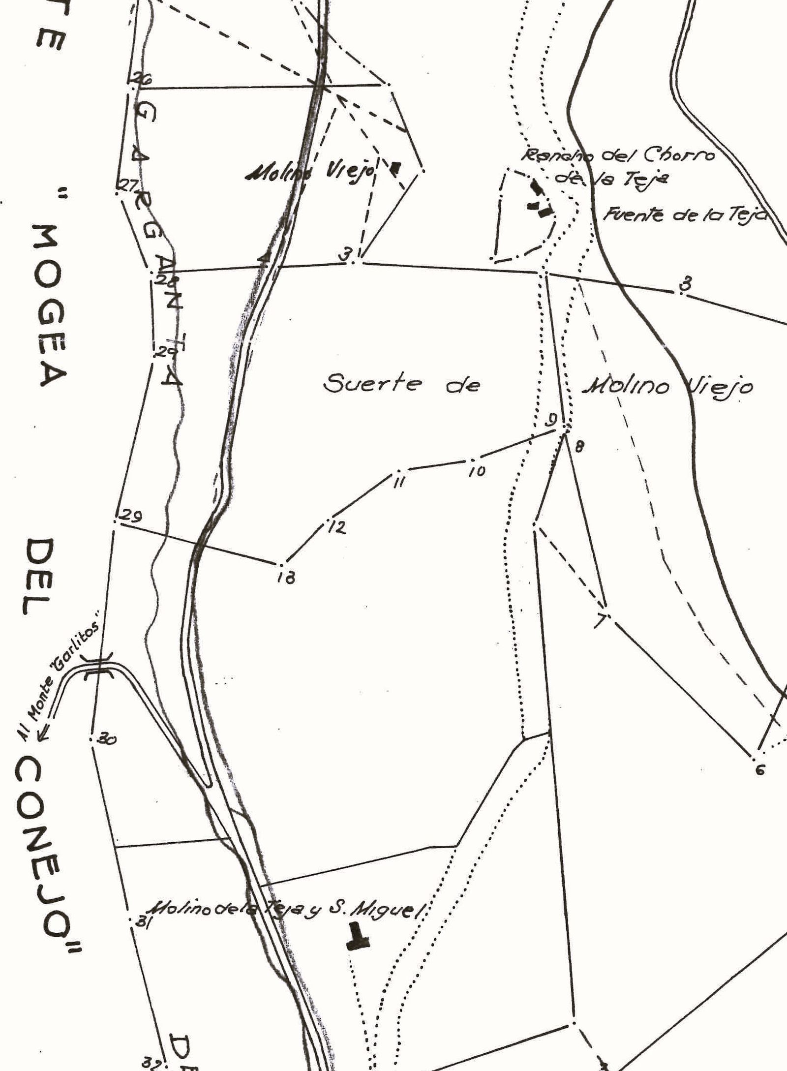 Plano del Molino Viejo y del Molino de La Teja.