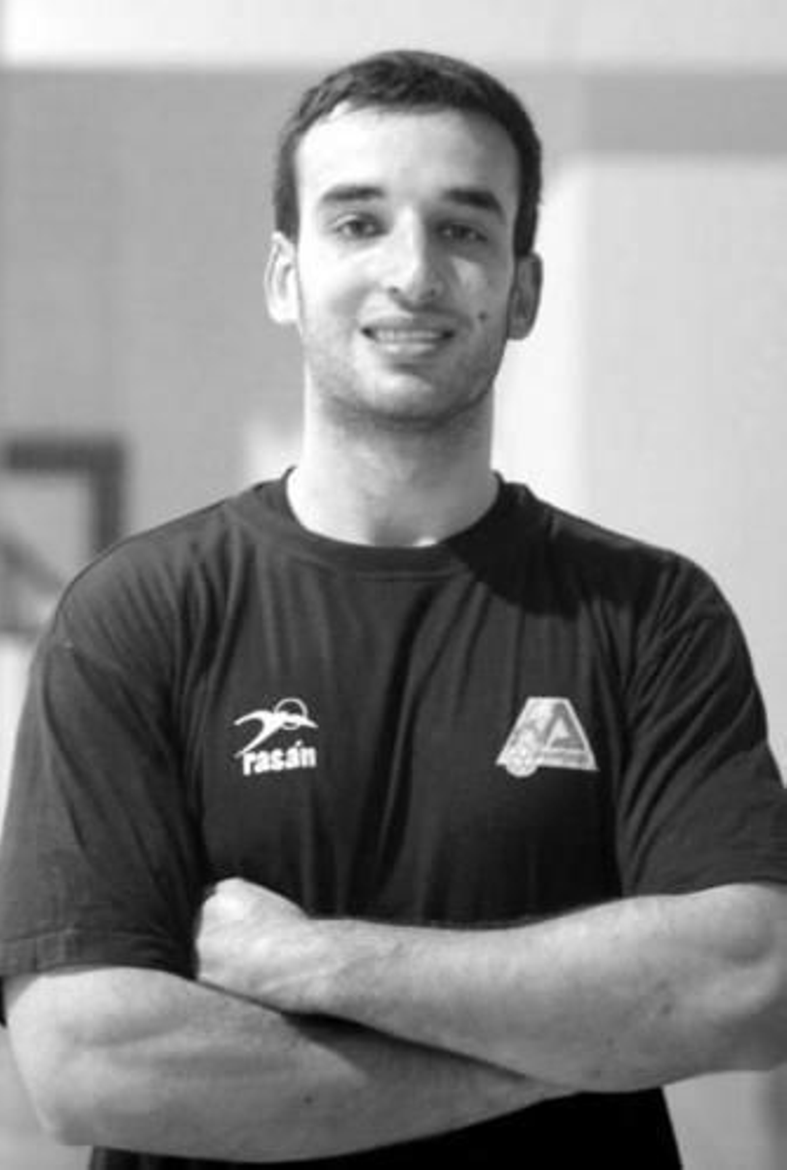 Albert Itchart, nada más llegar al pabellón Ciudad de Algeciras.